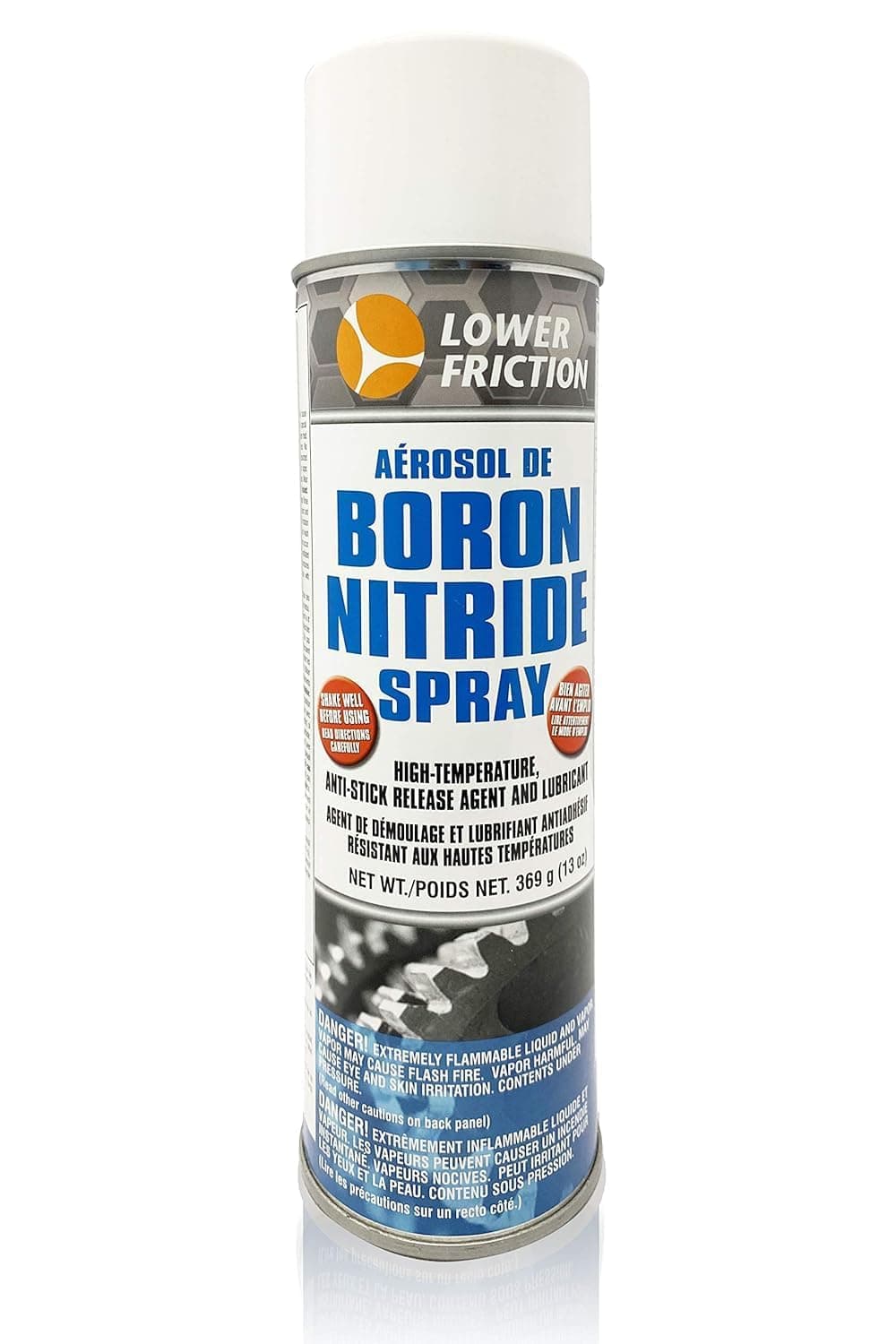 Boron Nitride Aerosol Spray Lubricant - Anti-Stick Release Agent and High-Temperature Dry Film Coating for Molds, Welding, Casting, and Industrial Applications - 13 oz Can