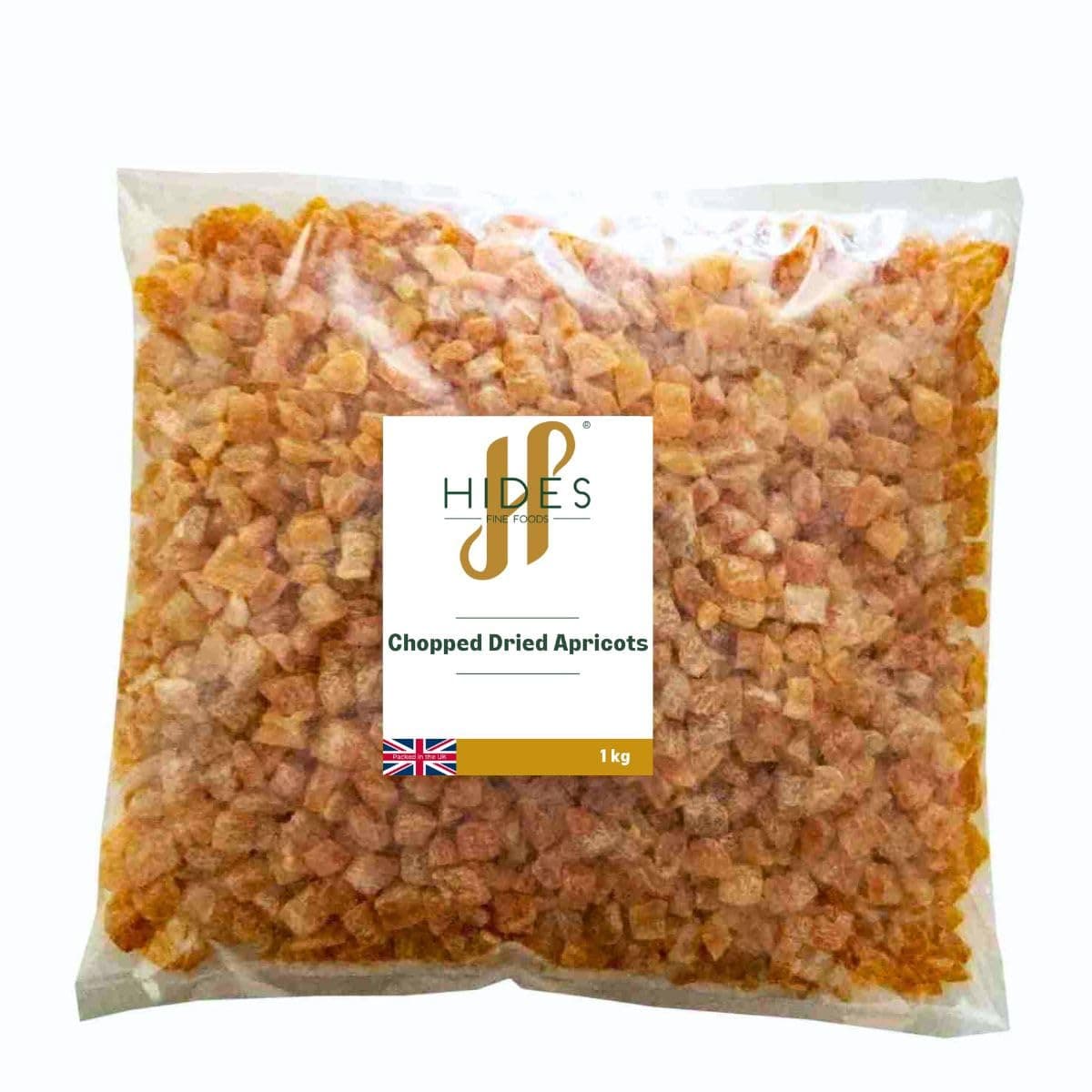 Hides Fine Foods - Chopped Dried Apricots 1kg - Suitable for Vegetarians - Baking - Conserves - Granola - Breakfast - Snacking - Desserts - A Good Source of Iron and High in Fibre.