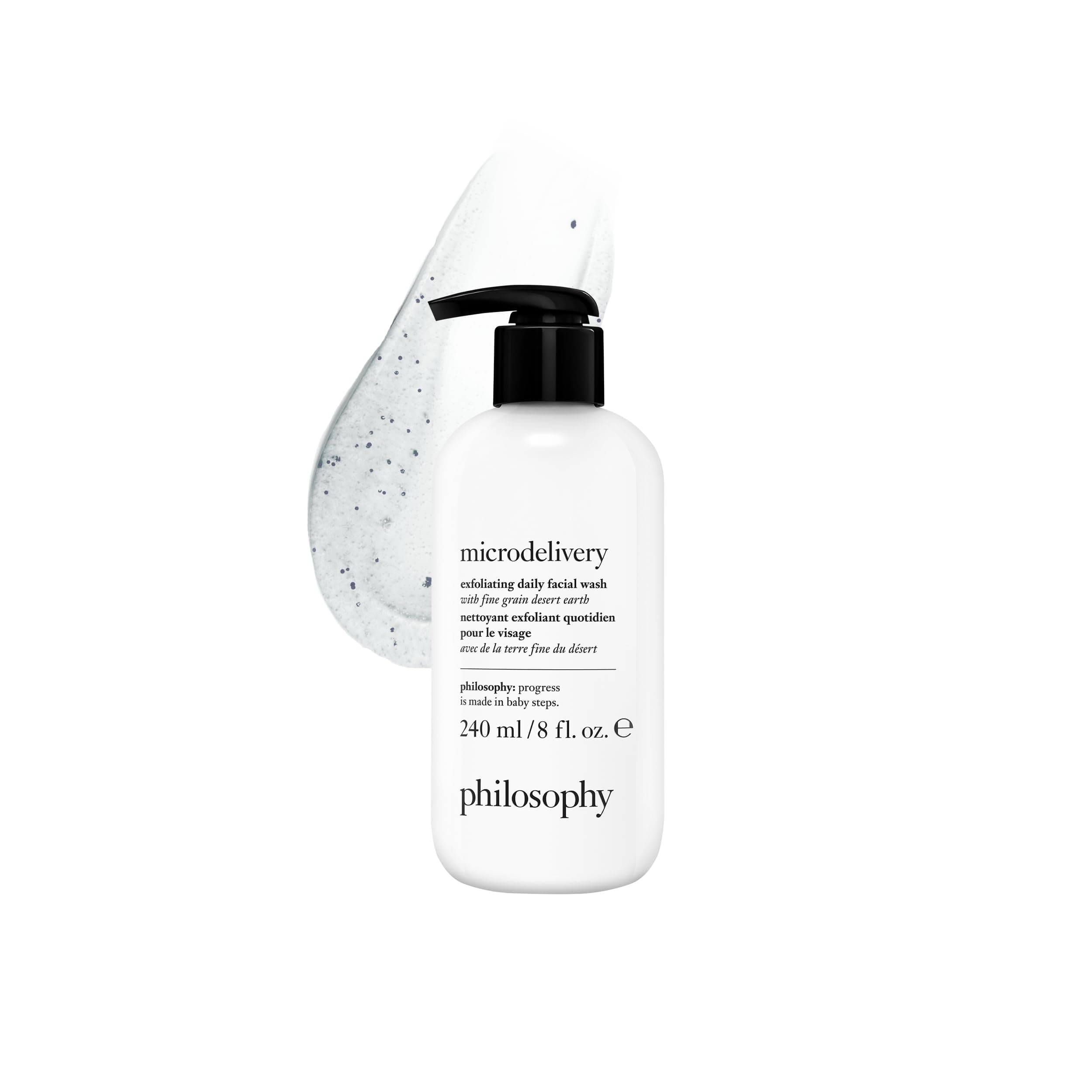 philosophy microdelivery exfoliating daily facial wash - with fine grain desert earth & gentle amino acids - scrubs away impurities & dead skin cells to alleviate dryness and rough texture