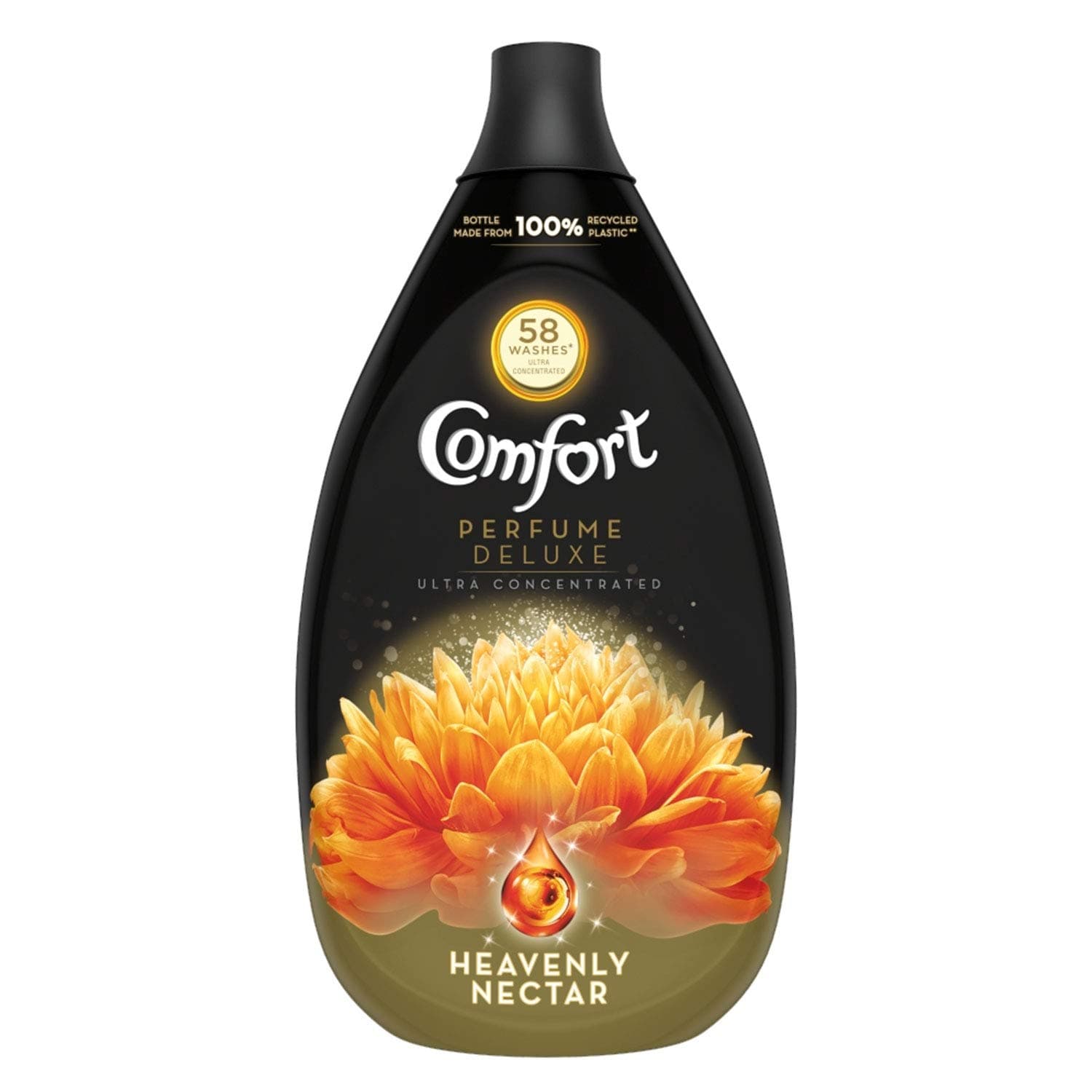 Comfort Perfume Heavenly Nectar Fabric Conditioner 58W 870Ml is a Daring Blend of Rich Orchids, red Fruits and Cedarwood. for an Elegant and Glamorous Scent. with its top Note of Frangipani,