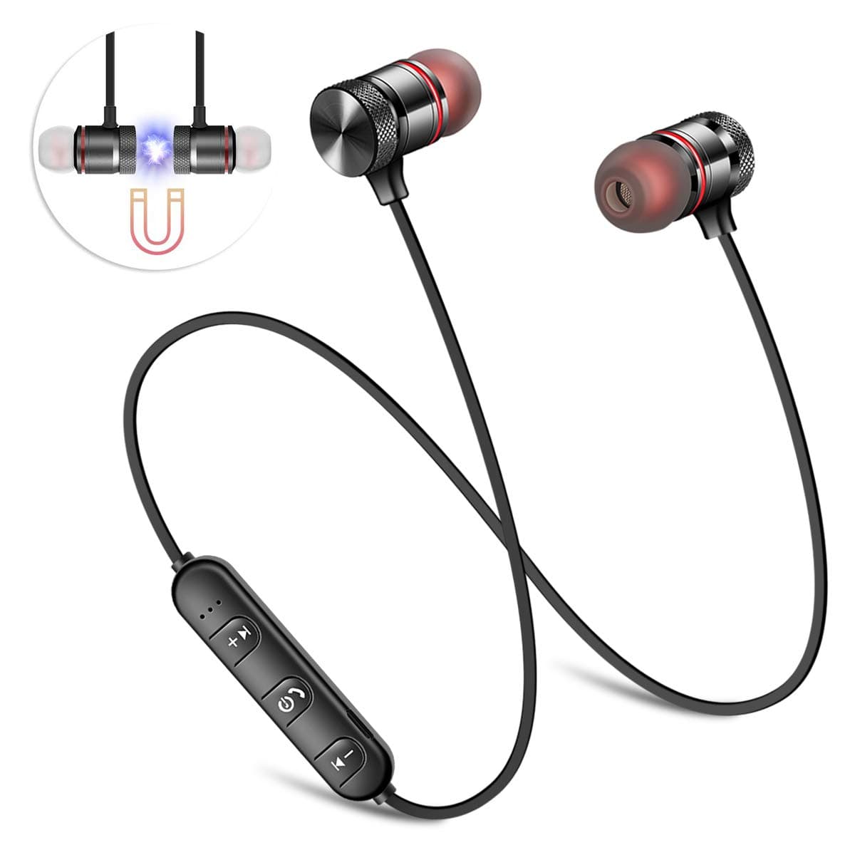 Wireless Bluetooth Headphones, HD Stereo Sweatproof Earbuds Gym Running Workout Noise Cancelling Headsets, Wireless Sports Earphones