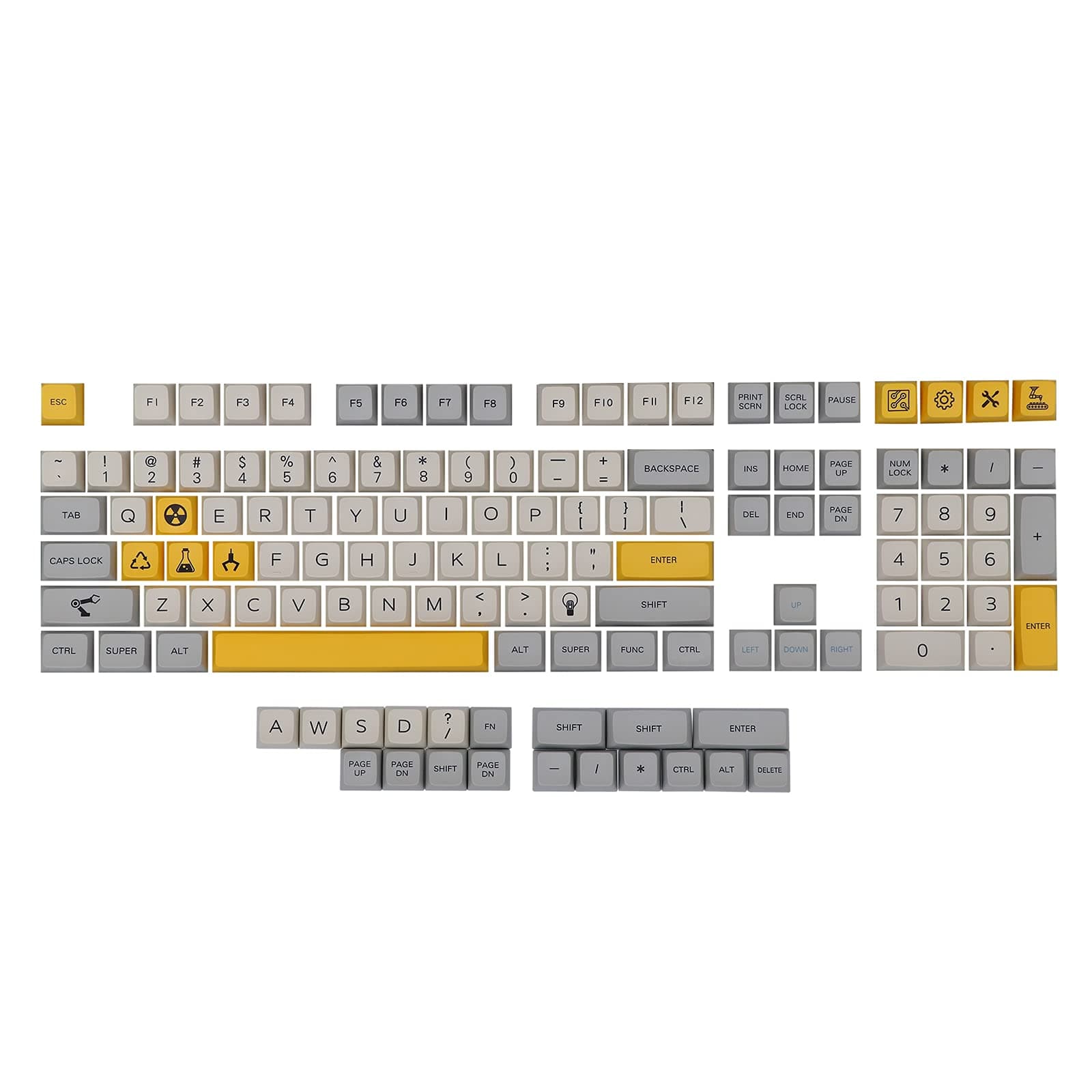 EPOMAKER Theory 127 Keys MDA Profile Dye Sublimation PBT Keycaps Set for Mechanical Gaming Keyboard, Compatible with Cherry/Gateron/Otemu/Kailh Switch(MDA Profile, Theory)