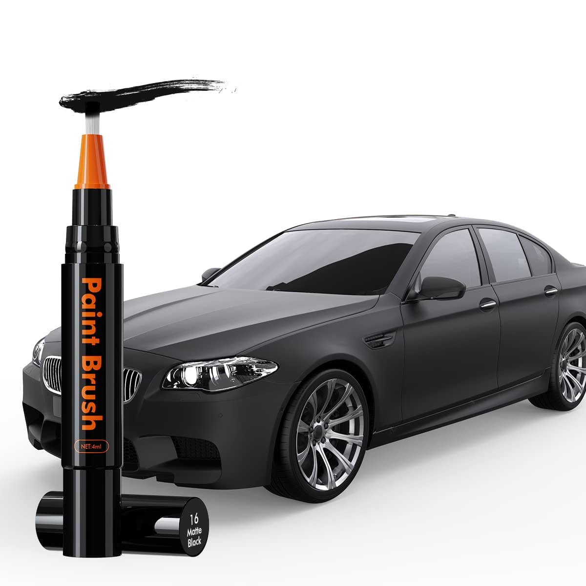 Touch Up Paint for Cars, Quick And Easy Car Paint Scratch Repair Matte Black, Car Scratch Remover for Deep Scratches, Automotive Touch Up Paint Brush Pen for Erase Vehicles Scratches