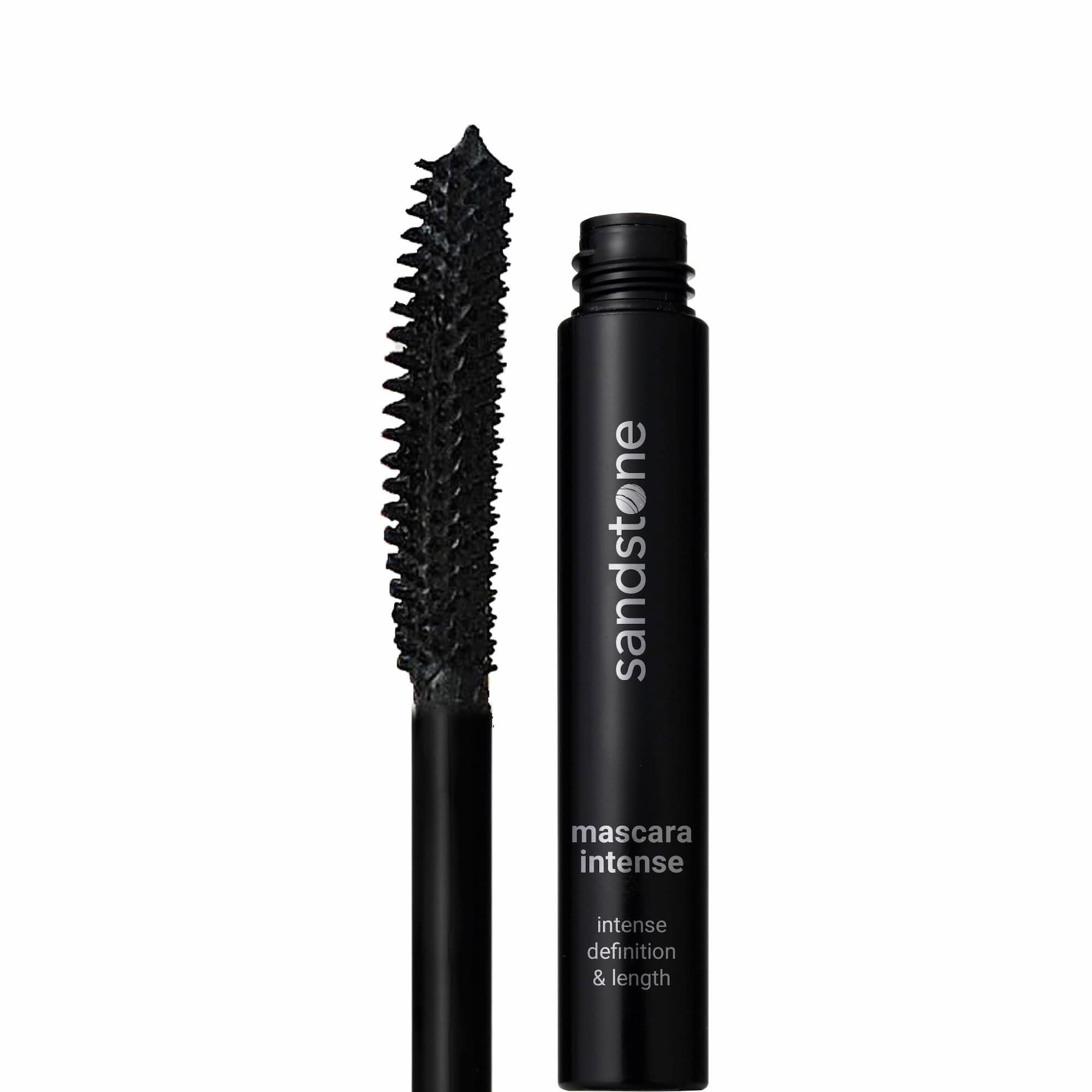 Intense Mascara for Sensitive Eyes - Hypoallergenic & Vegan - Anti-Smudges - Lengthening & Separating - Fragrance Free (Black)