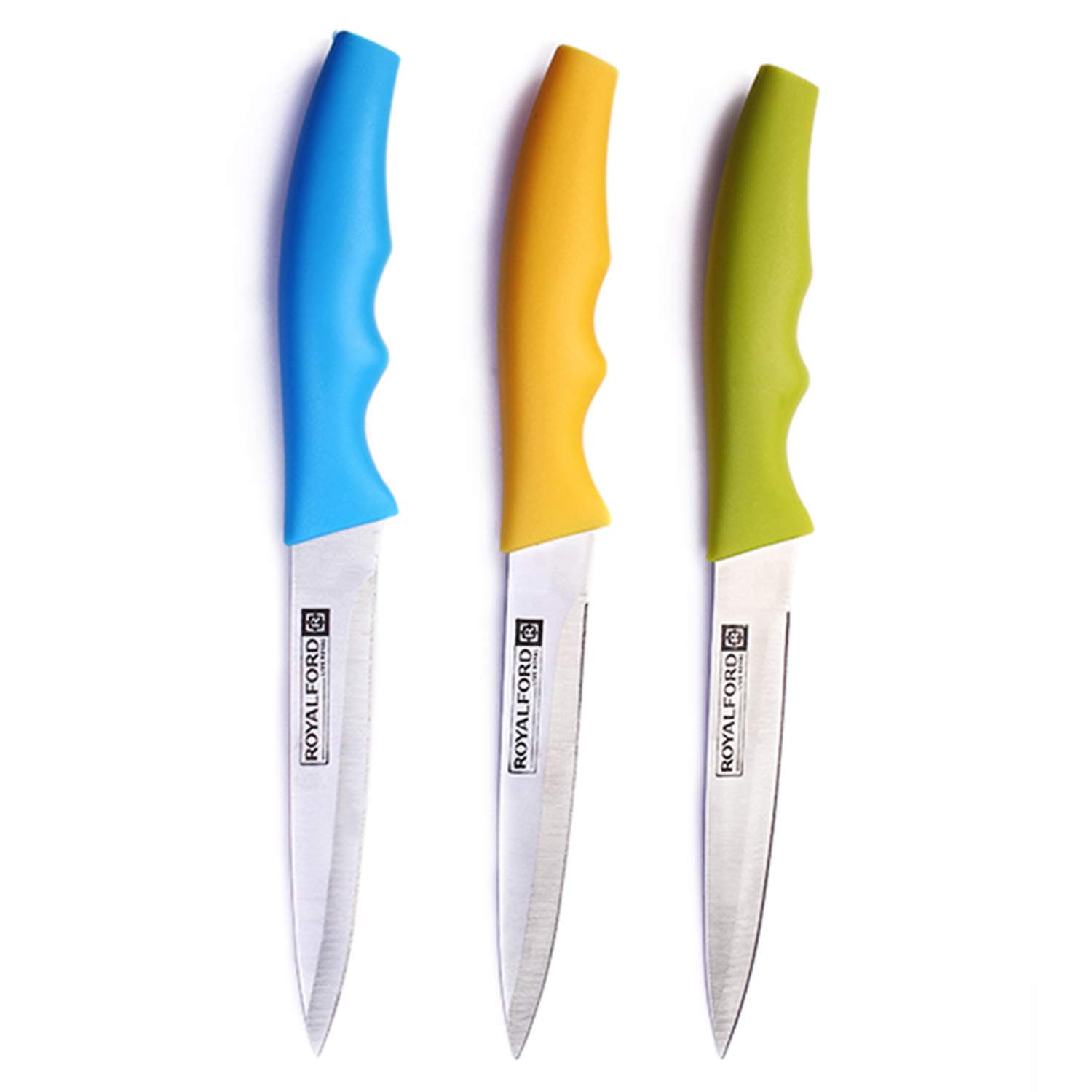 Stainless Steel Blade Utility Knife (3pcs) - Stainless Steel Razor Sharp Blades - Ultra Sharp Cooking Knives, Perfect for Carving & Chopping - Best Kitchen Gift for Cooking Lovers & Chefs