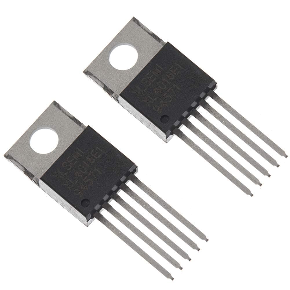 2pcs XL4016 4016 PWM Buck (Step-Down) DC/DC Converter 1.25-36V for LCD Monitors, Network Equipment,5-Pin TO-220.