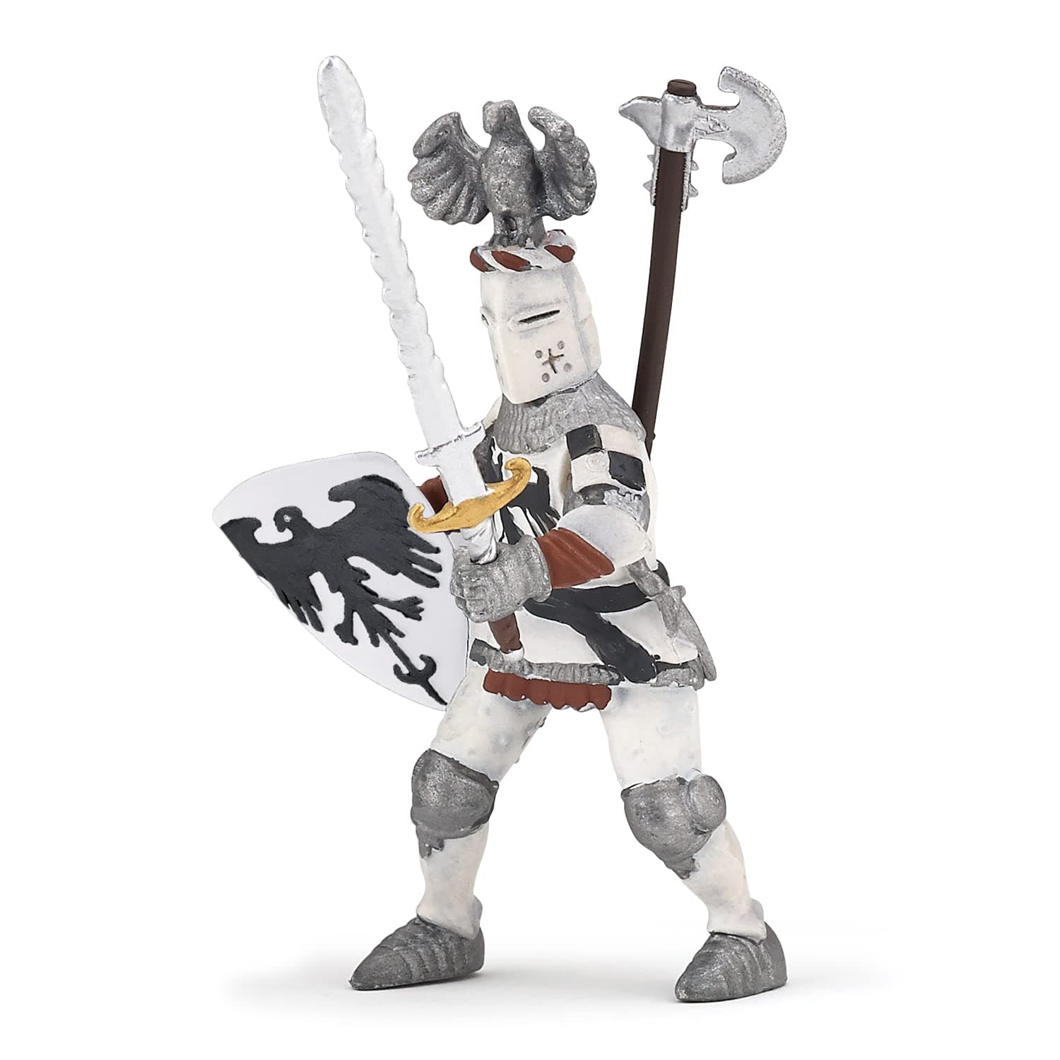 Papo - White Knight Figurine with Crest, Value and Nobility, Children's Toy from 3 Years Old - Immersion in Medieval and Legendary Epics
