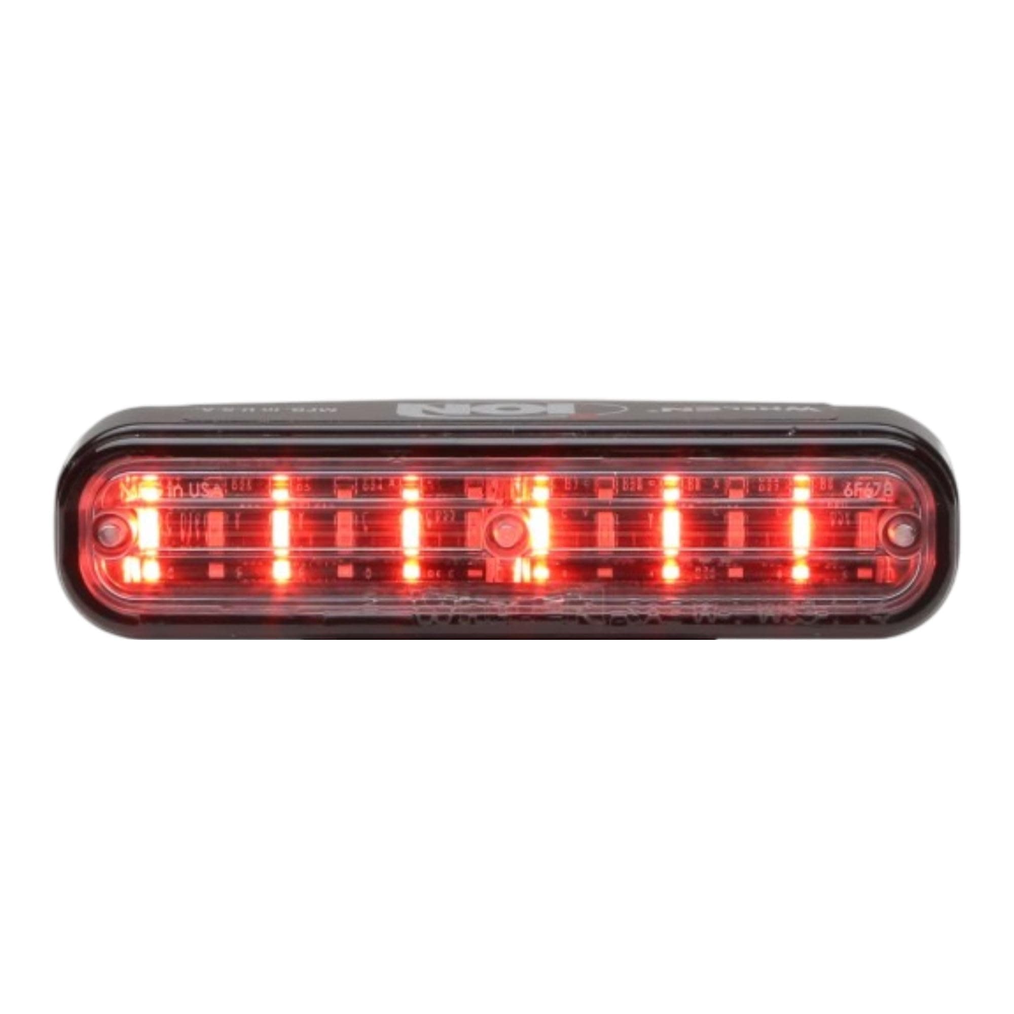 Ion Series Super-Led Emergency Lighthead - Red Warning Light for Police & Emergency Vehicles - Ultra Bright Professional-Grade - Durable Hard-Coated Lens - 25 Flash Patterns