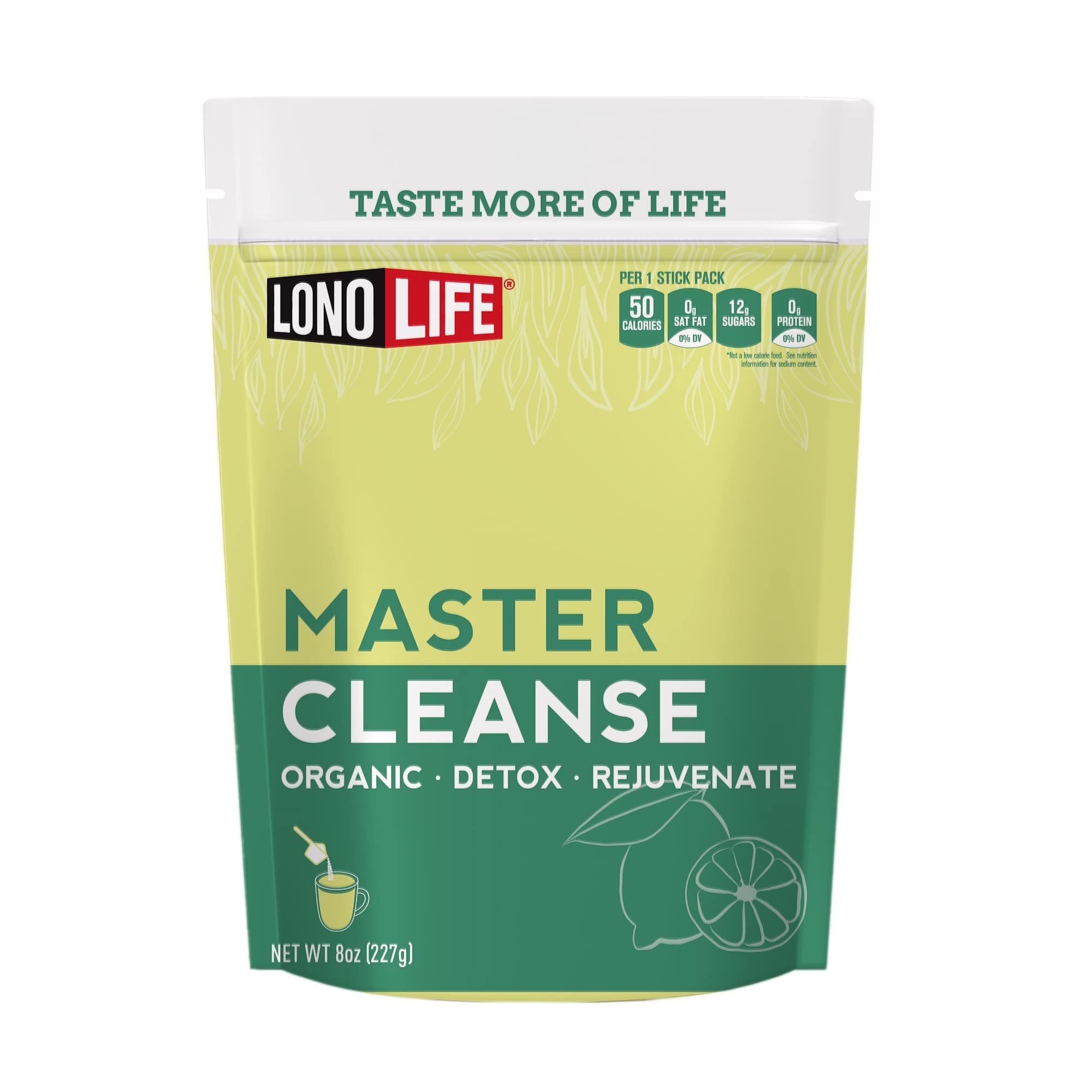 LonoLife Cleanse Co- Master Cleanse Lemonade - Detox Lemonade Diet Powder - Organic, Gluten-Free - 8 oz Bulk Package- 15 Servings