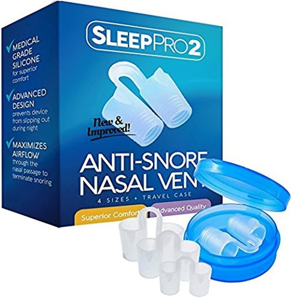 SnorePin™ Advanced Anti Snore Nose Vents - The Natural and Effective Snoring Solution To Ease Nighttime Breathing - Pack of 4 Plus Free Protective Case