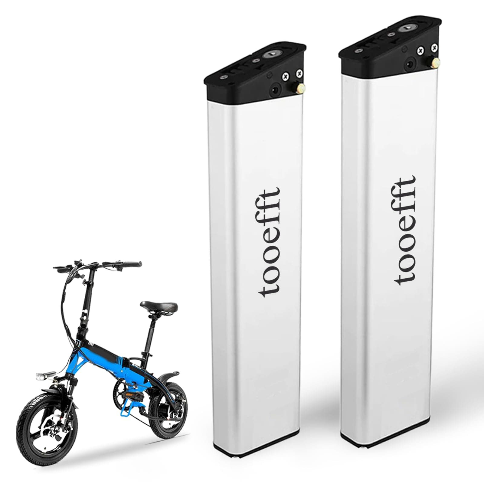 36V DCH-014 Battery for Folding Electric Bike ANCHEER AM1908 36Volt 7.5Ah 8.7Ah 8Ah 10.4Ah 12.8Ah 14Ah Battery for eBike ADO A16 LANKELEISI A6 ALX-014 (36V 10.4Ah 395mm)