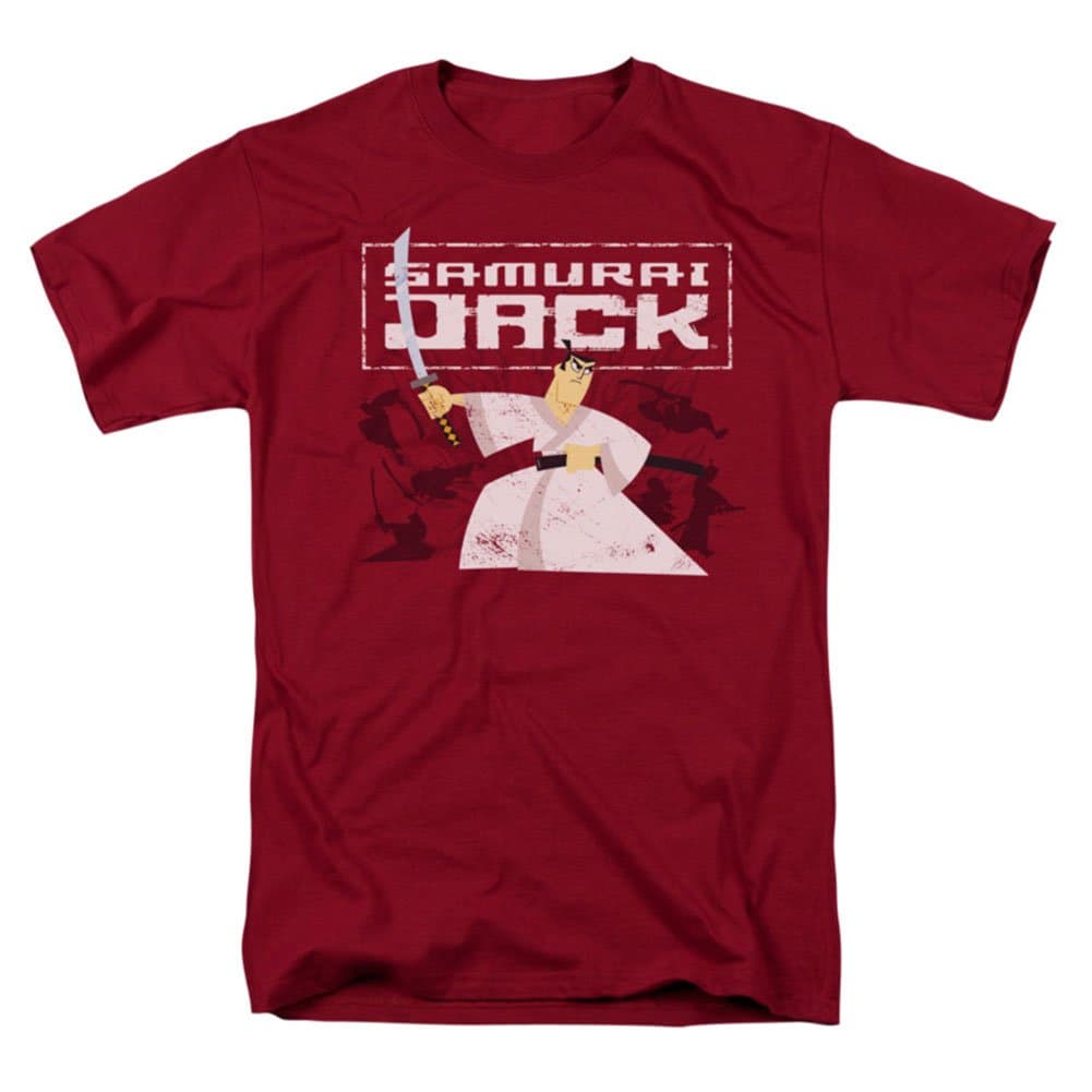 Samurai Jack/Swords Drawn S/S Adult 18/1 Red Xxlarge