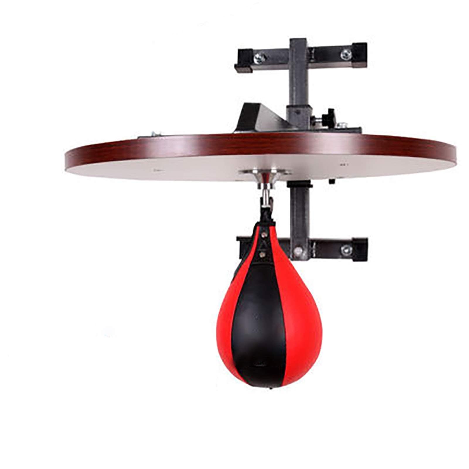 MxZas Height Adjustable Wall-mounted Thick Tube and Board Boxing Speed Ball Platform Endurance Training Striking Bag (Color : Brown, Size : 60x60x3cm)