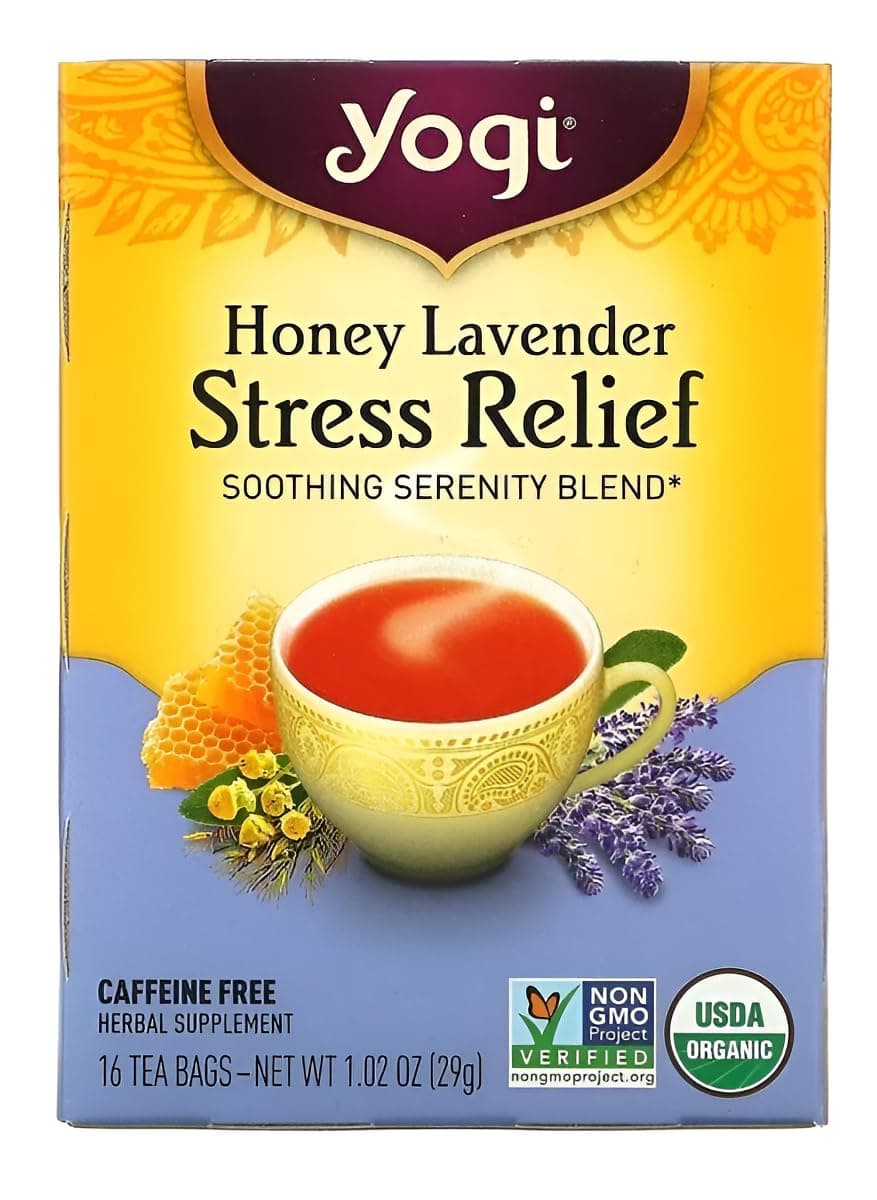 Yogi Tea, Honey Lavender Stress Relief, 16 Count, Packaging May Vary