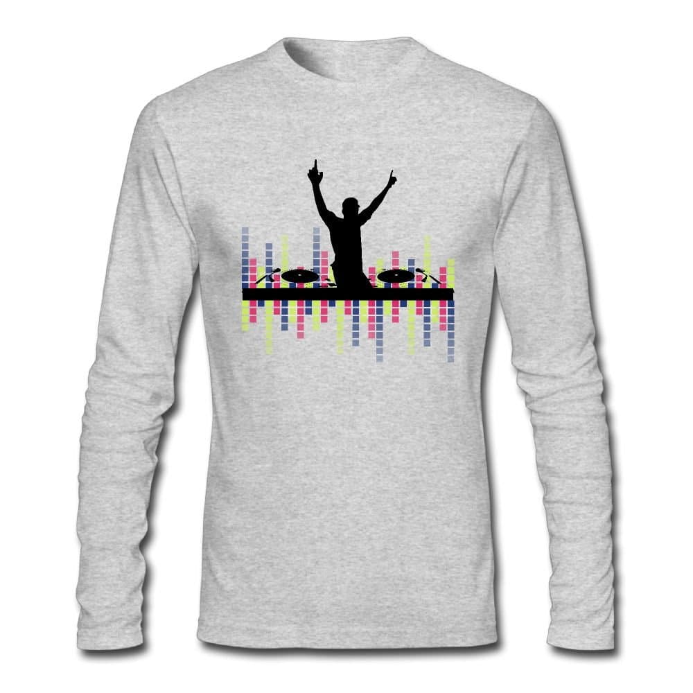Lights DJ Sound Activated Light Up Rave Personalised Awesome Man O-Neck Long Sleeves Tee Shirts Fashion 100% Cotton Casual Wear