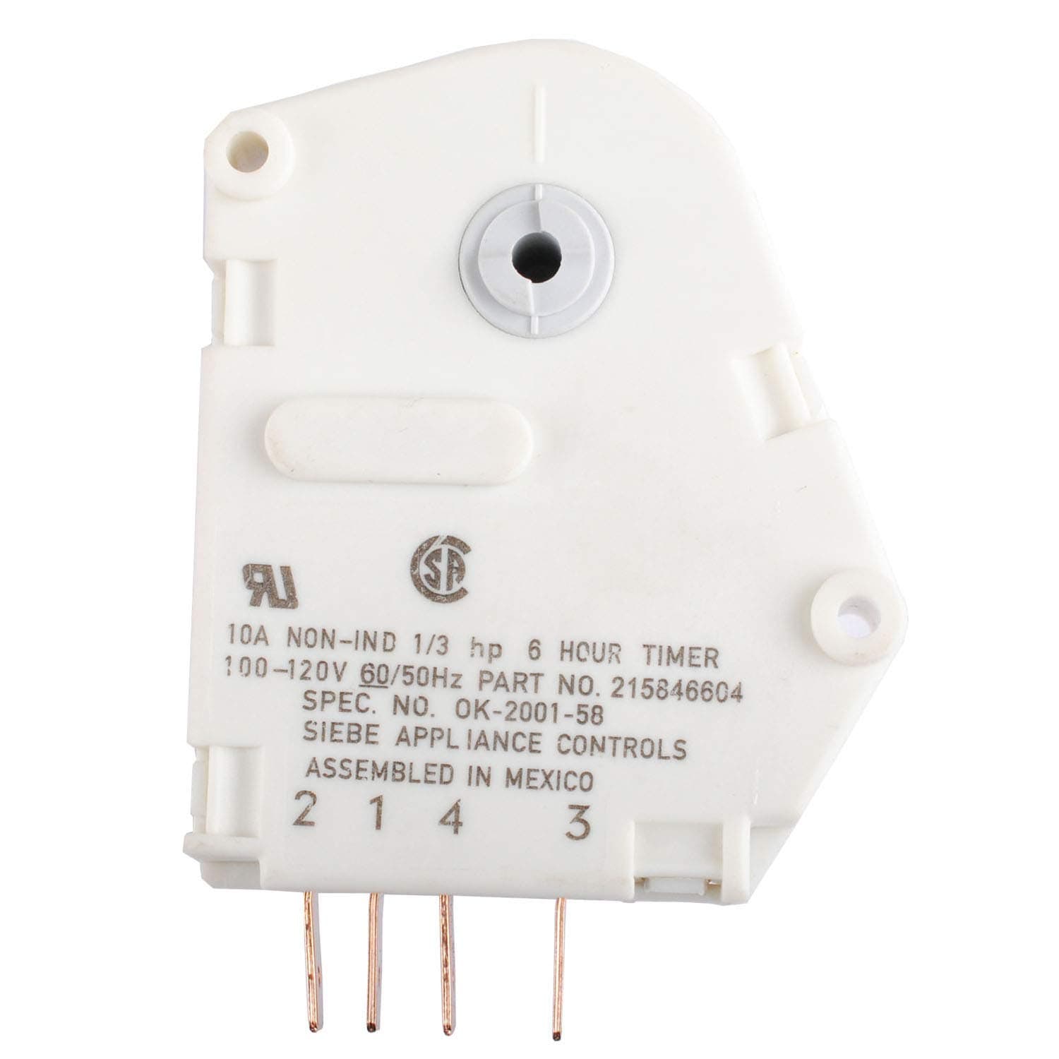 KetofaAP2592907 Refrigerators Defrost Timer for Frigidaire,120V 6 Hour 21 Minutes 215846604 Timer Fits Fridge and Freezers