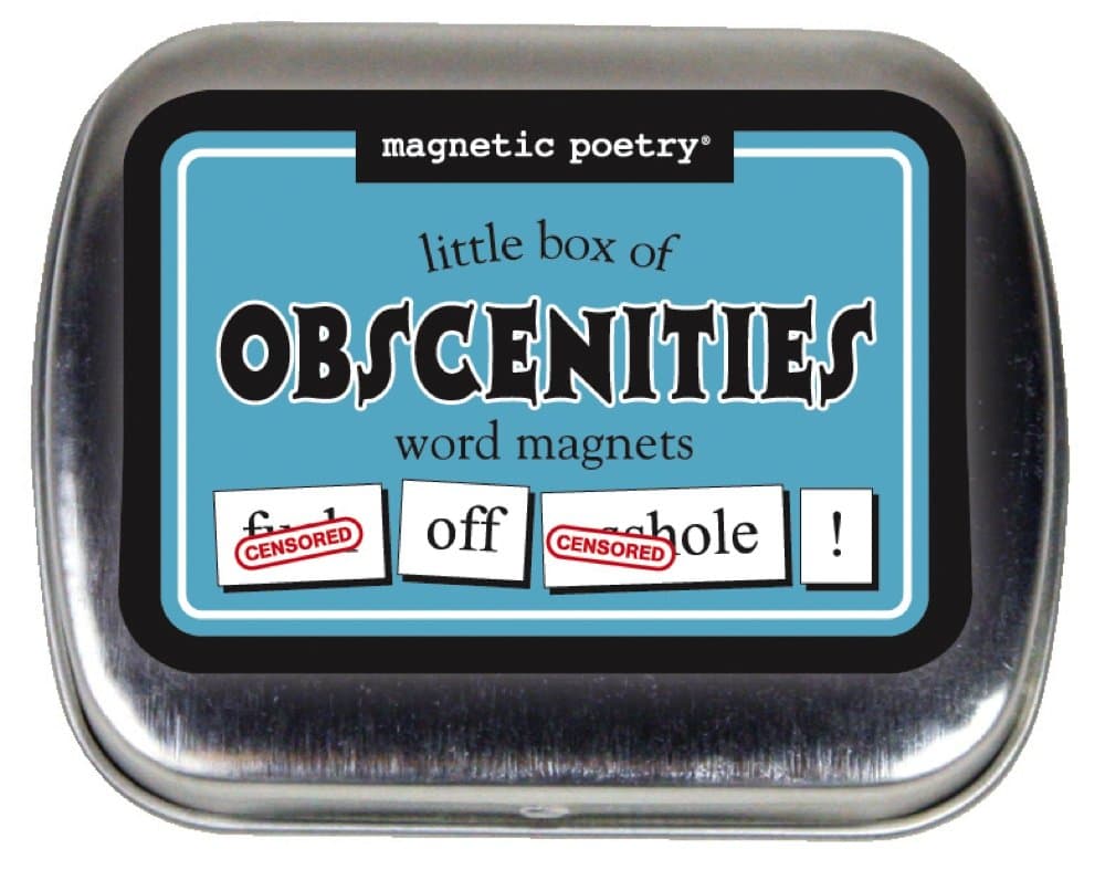 Little Box of Obscenities Kit - Words for Refrigerator - Write Poems and Letters on The Fridge - Made in The USA