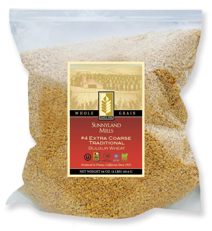 #4 Extra Coarse Traditional Bulgur Wheat, 4lbs (2 pack)