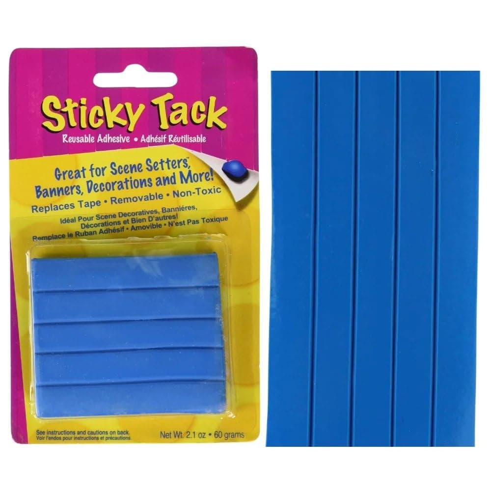 No Mess & Damage-Free Strong Adhesive Blue Sticky Tack - 2.1 oz. (1 Pc.) - Ideal for Hanging Decorations, Poster Mounting