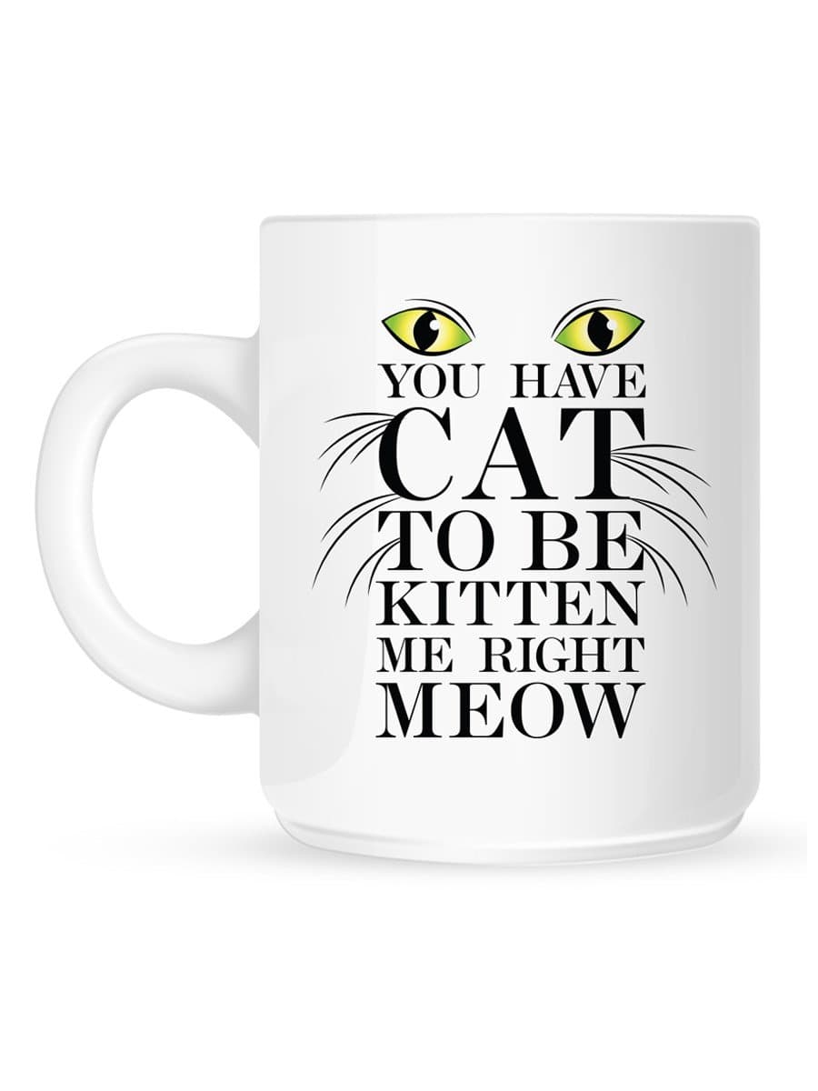 You Have Cat To Be Kitten Me Right Meow Mug White