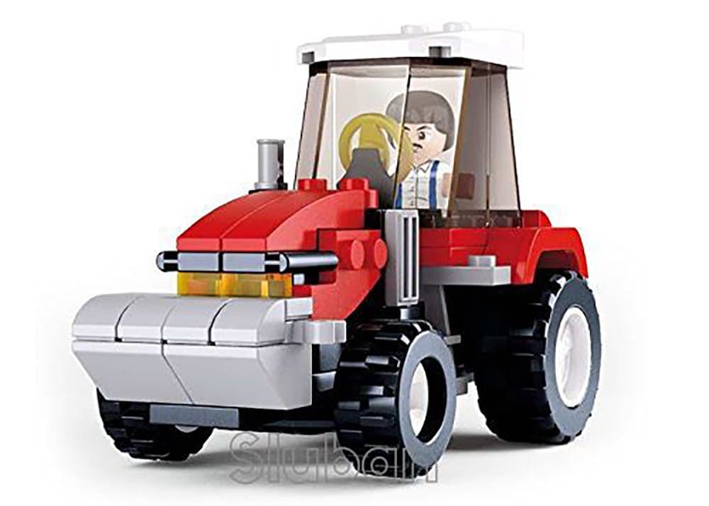 Sluban Farmer Tractor - 102 Pieces in Original English Box 100% Compatible - Educational Toy - Building Bricks Farm Series M38-B0556 Building Brick Educational Toy