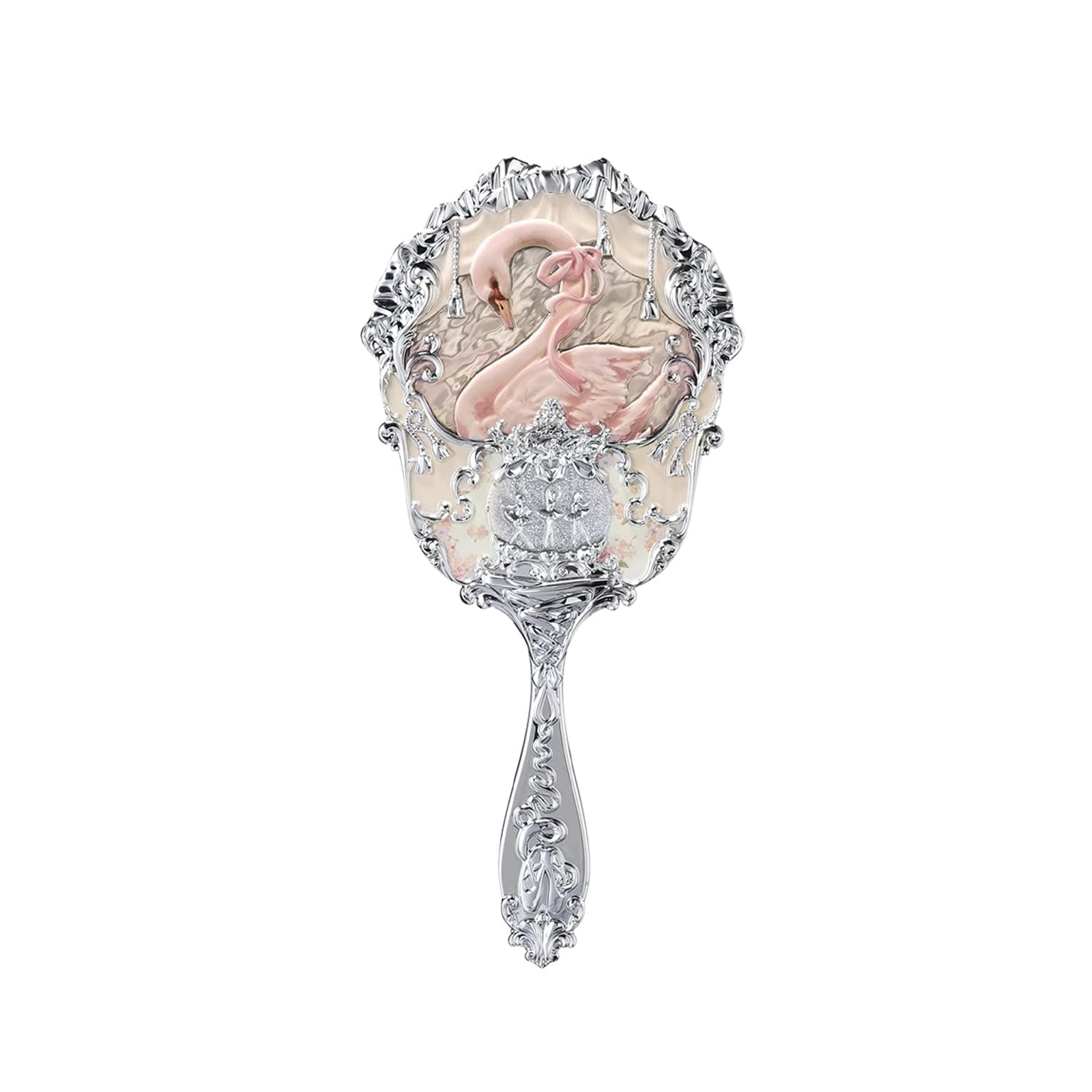 Flower Knows Swan Ballet Series Hand Holding Mirror (Creamy White)