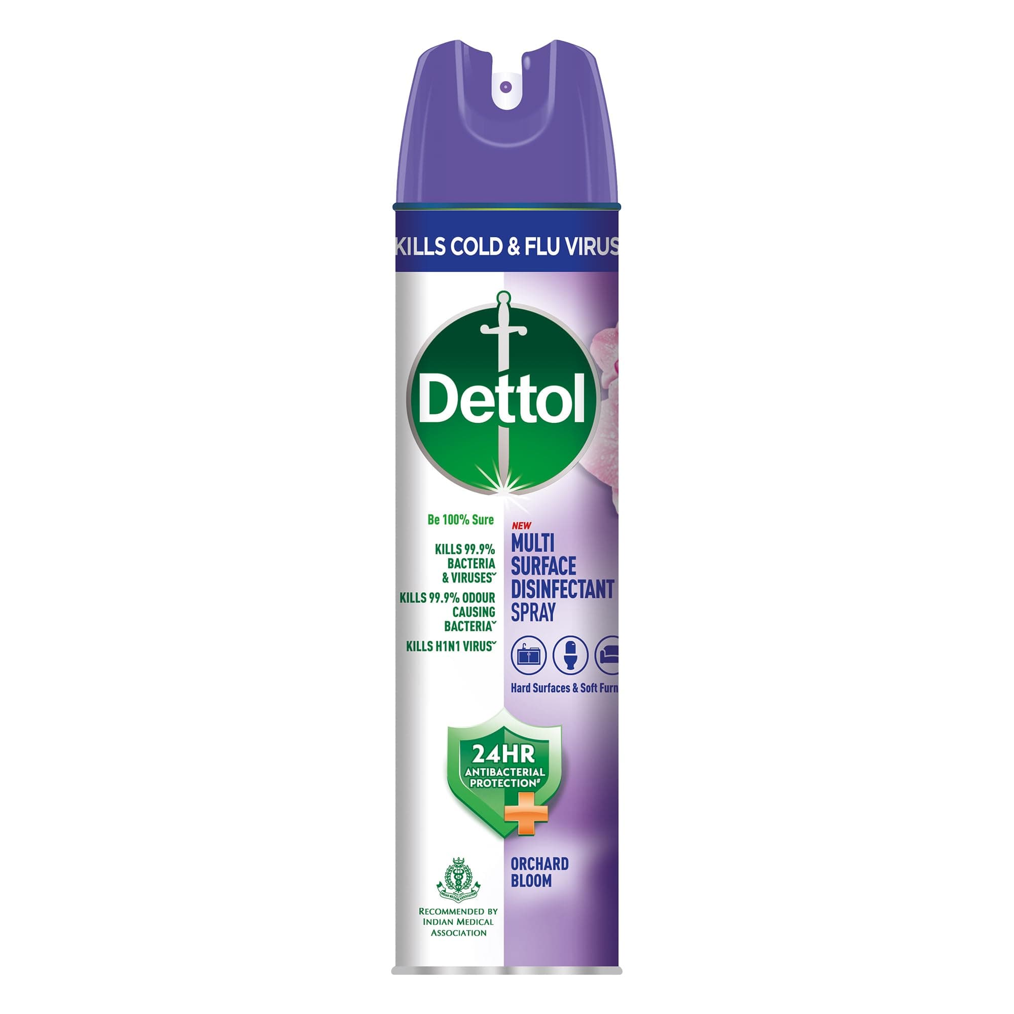 - Multi-Surface Disinfectant Sanitizer Spray Bottle | 24 hours protection| Germ Kill on Hard and Soft Surfaces (Orchard Bloom, 225ml)