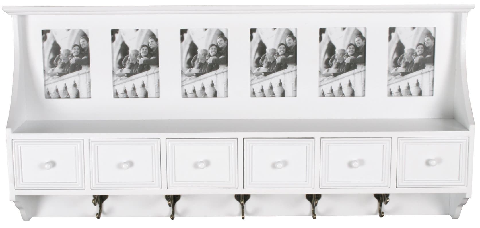 Wall Mounted Coat Rack - White