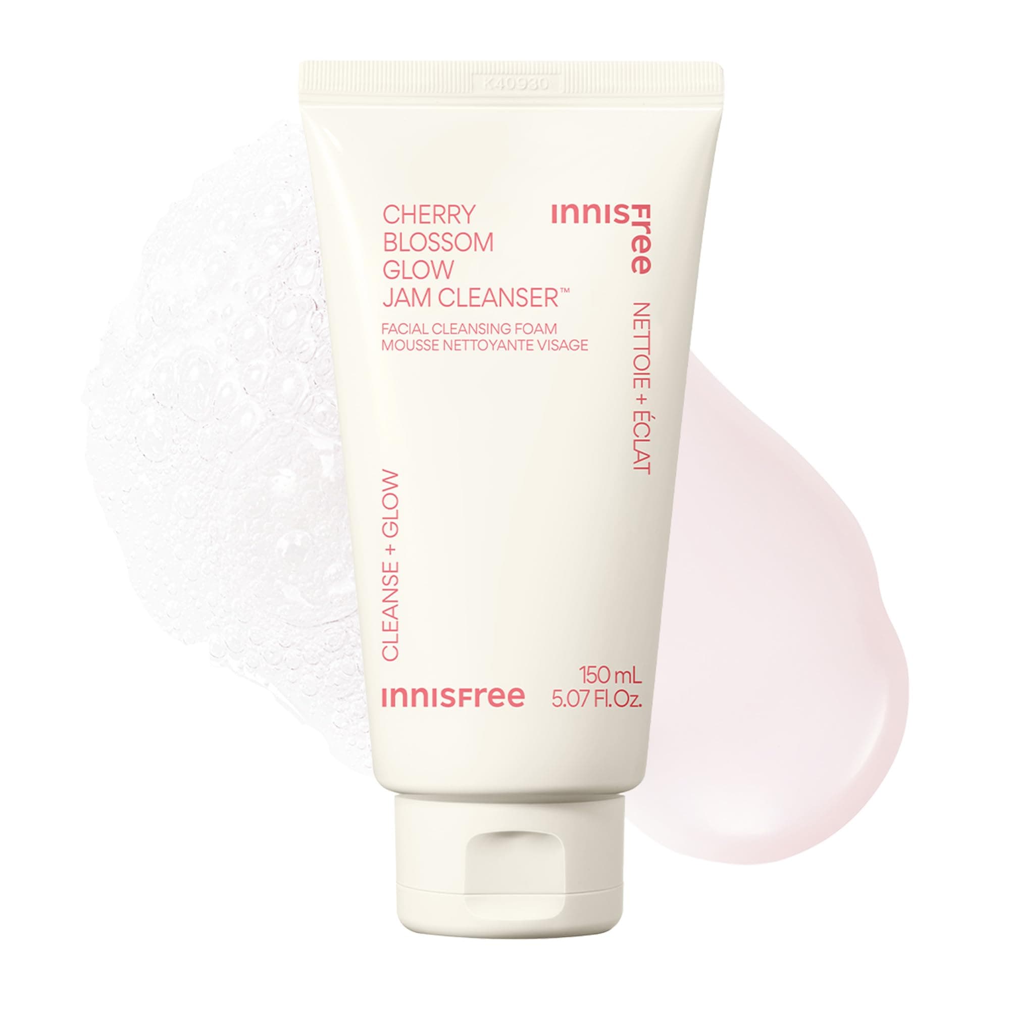 INNISFREE Cherry Blossom Glow Jam Cleanser, Radiance Boosting Korean Face Was...