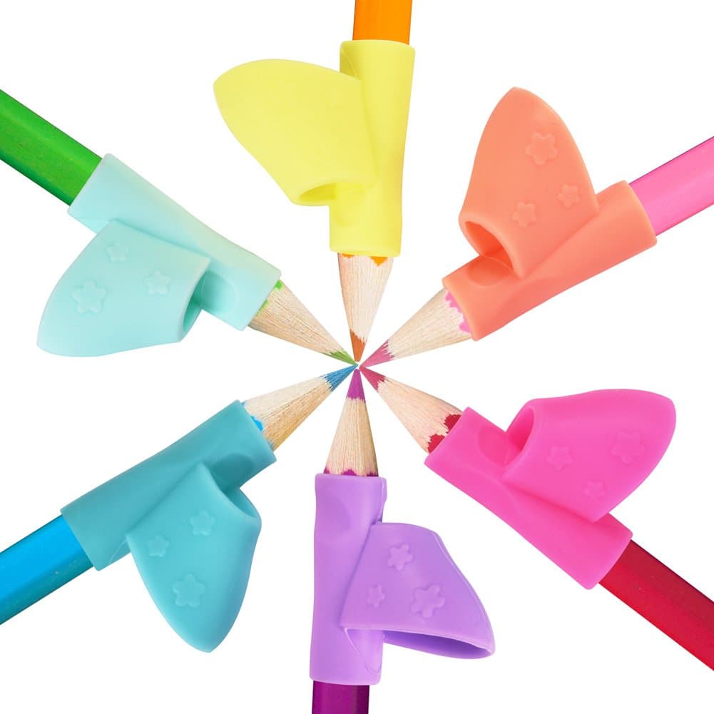 6PCS/Set Pencil Holders for Kids Reduce Fingers' Pain Vigorea Children Writing Grip Correction Device Posture Correction Tool