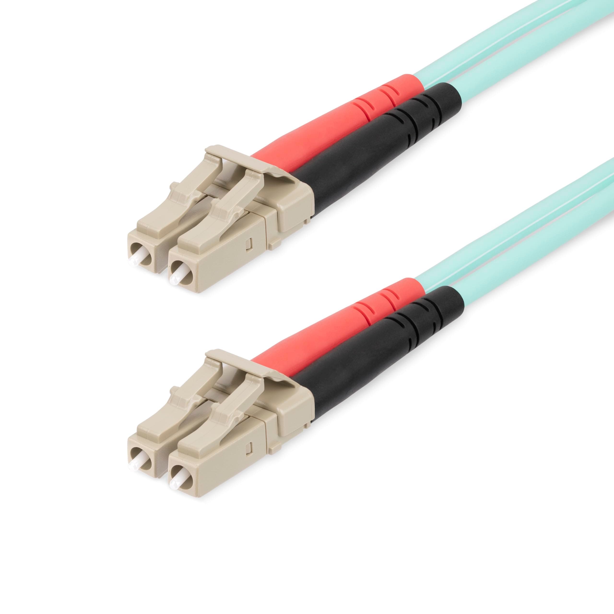 StarTech.com 20m (65ft) LC/UPC to LC/UPC OM4 Multimode Fiber Optic Cable, 50/125µm LOMMF/VCSEL Zipcord Fiber, 100G Networks, Low Insertion Loss, LSZH Fiber Patch Cord (450FBLCLC20)