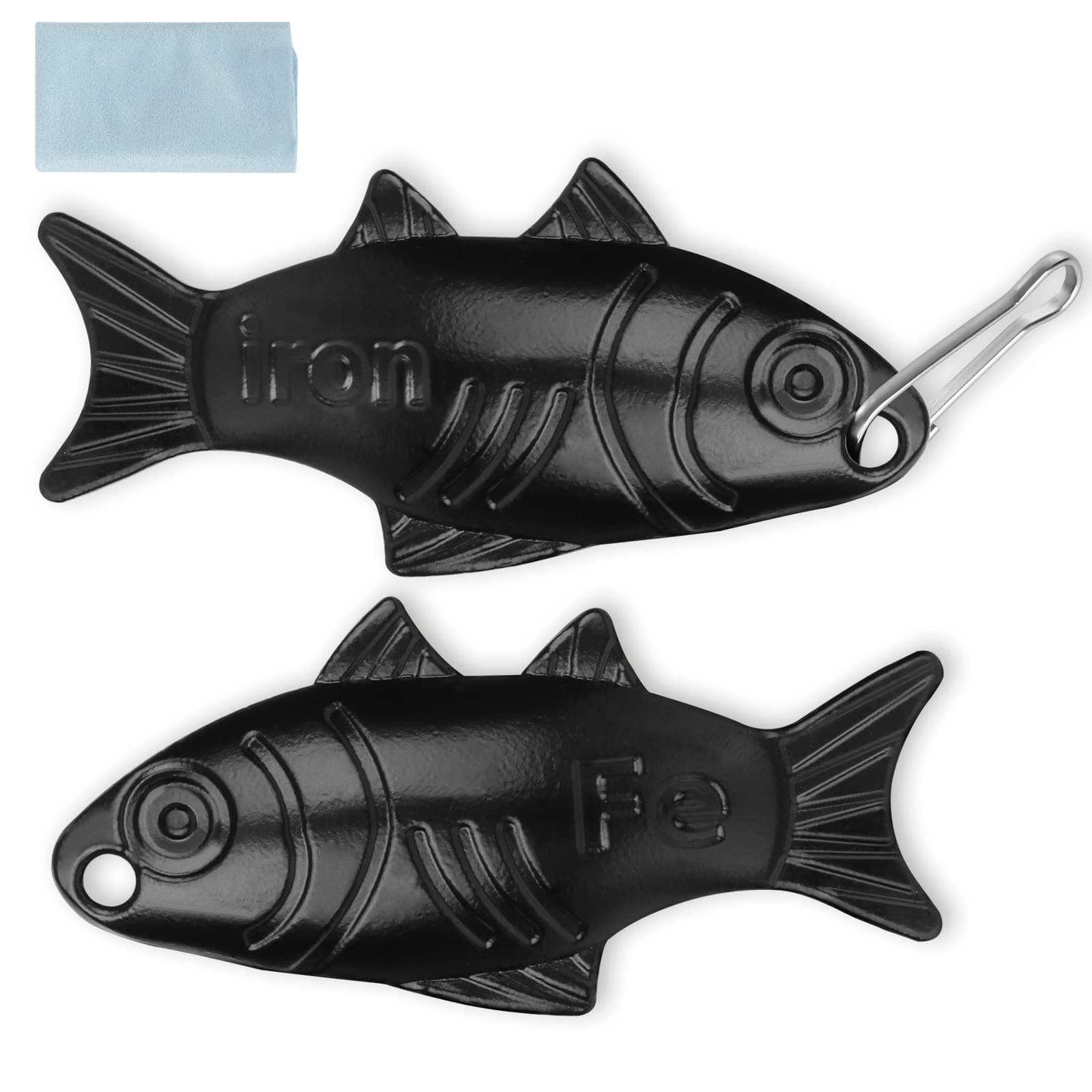 2 Pack Iron Fish A Natural Source of Iron Add Safe Iron to Food and Water,Iron Supplement Alternative Rust Resistance Cooking Iron Fish Suitable for Vegans, Athletes, Pregnant Women