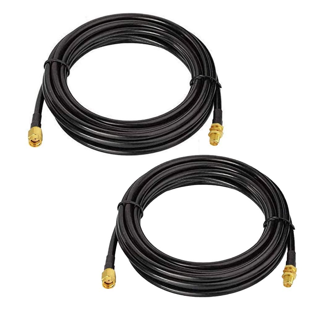 10ft Low Loss RP SMA Coaxial Extension Cable RG58 Male to Female Connector for Wireless LAN Router Bridge & Other External Antenna Equipment-NOT for TV