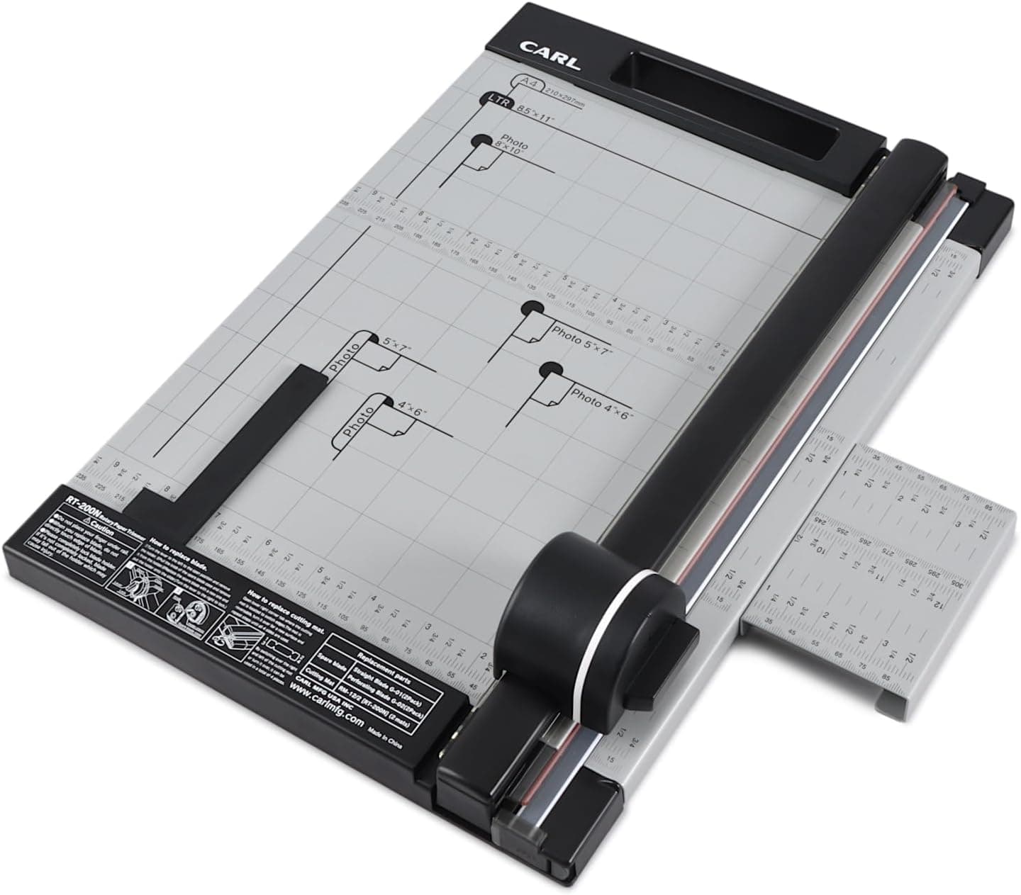 CARL Cui72200Us Trimmer Rotary Bksv, Steel and Plastic, Black and Silver, 12-Inch