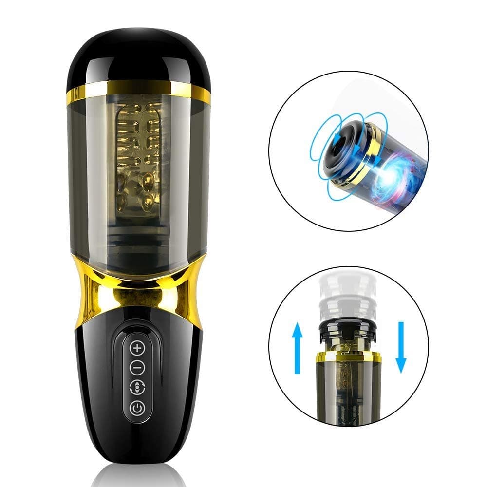 TOOAA Intelligent Male Cup Automatic Telescopic Rotation and 10 Pattern 5 Speed Electronic Massage Cup Male's Toy