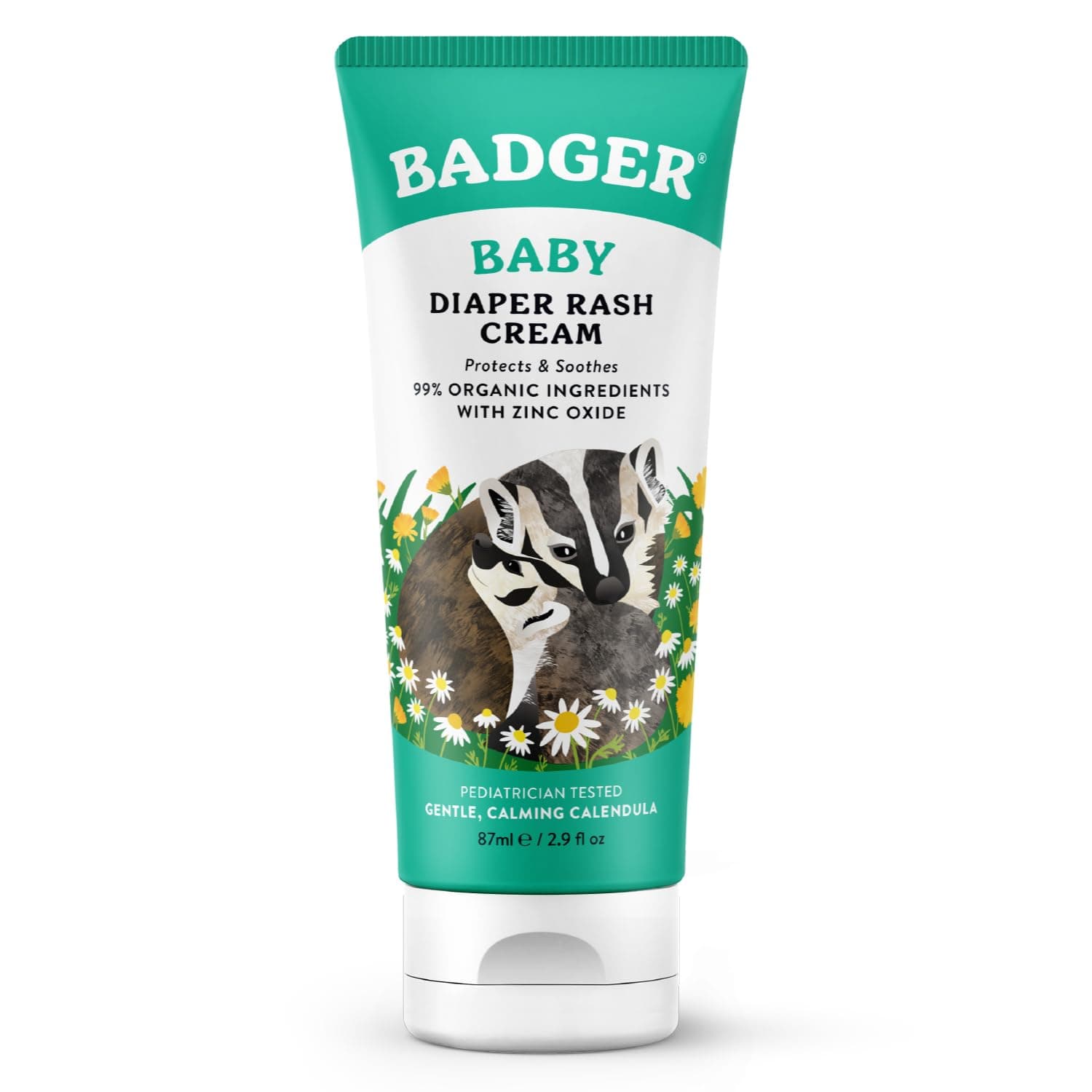 Badger Zinc Oxide Diaper Cream 2.9 Fl Oz