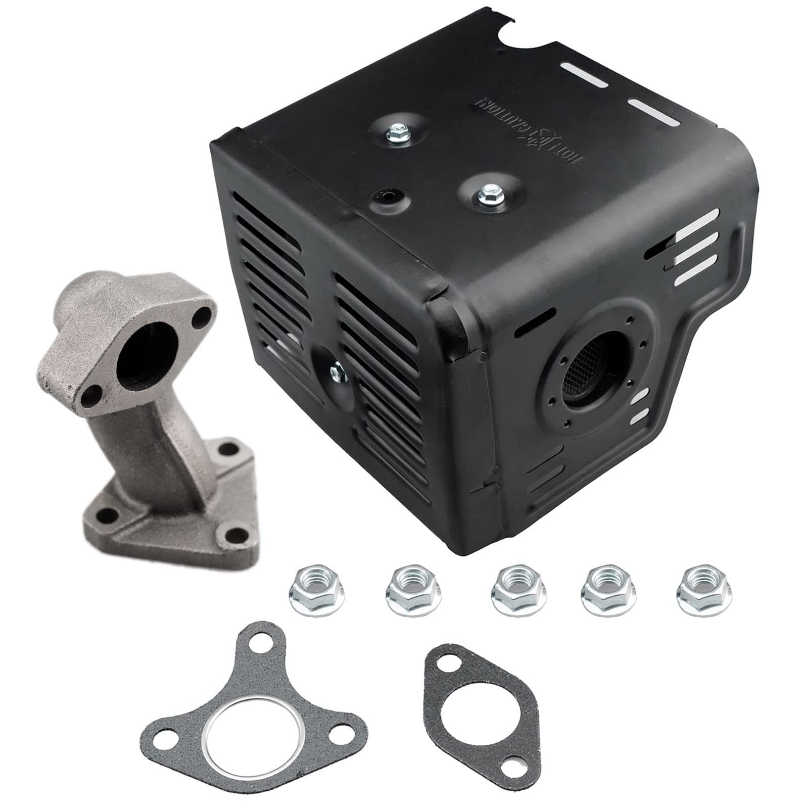 Ruma Muffler Kit for Honda GX340 GX390 GX420 11HP 13HP 16HP Harbor Freight 420 Engine Water Pump Snowblower Pressure Washer with Manifold/Exhaust Pipe 2 Gasket 5 Mounting Nuts