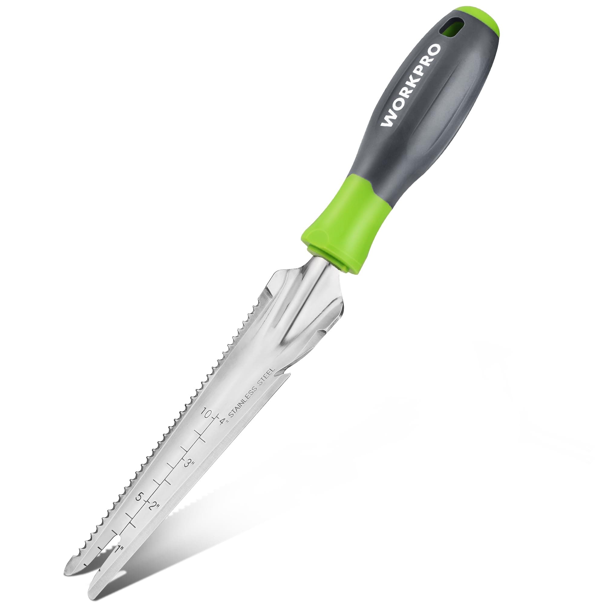 WORKPRO Hand Weeder Puller, 5-in-1 Stainless Steel Garden Trowel with Soft Handle, Gardening Weeding Tool for Easy Weeder Removal, Planting, Weeding, Flower & Vegetable Care in Garden Lawn Yard