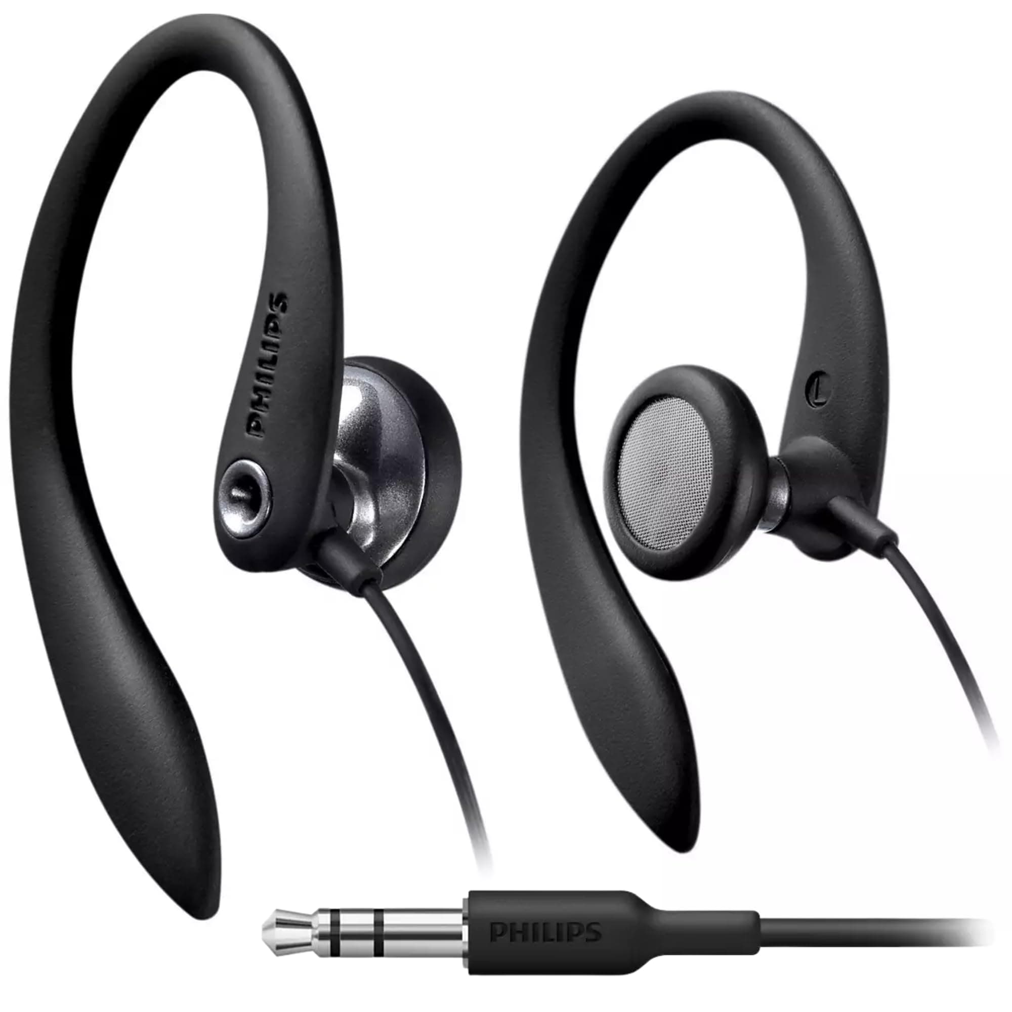 SHS3200BK/37 Flexible Earhook Headphones, Black