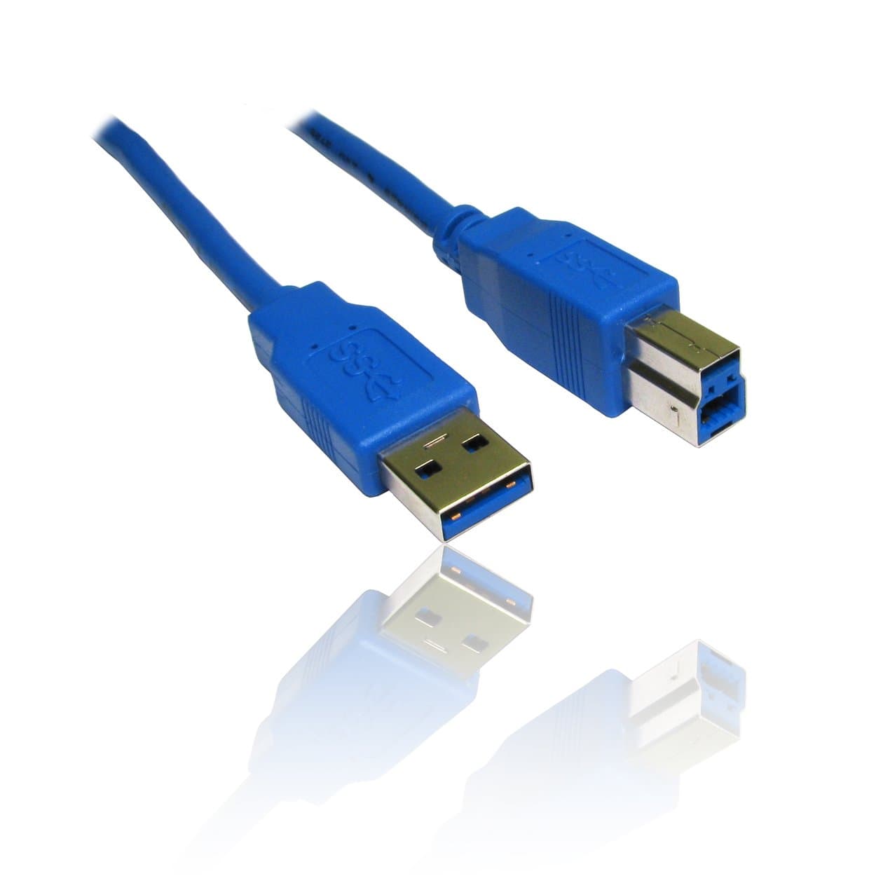 2m USB 3.0 Super Speed A Male to B Male A-B AM-BM Cable Wire Lead - Blue