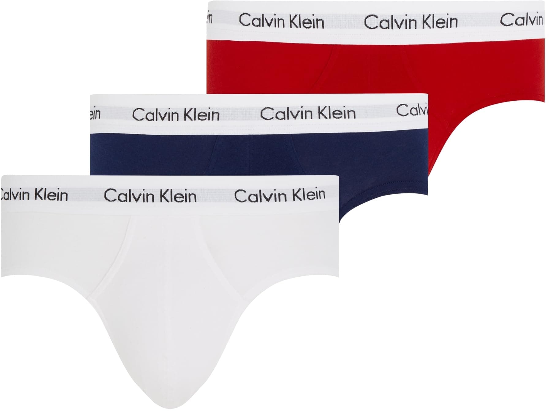 Calvin Klein Men Hip Briefs Stretch Cotton Pack of 3