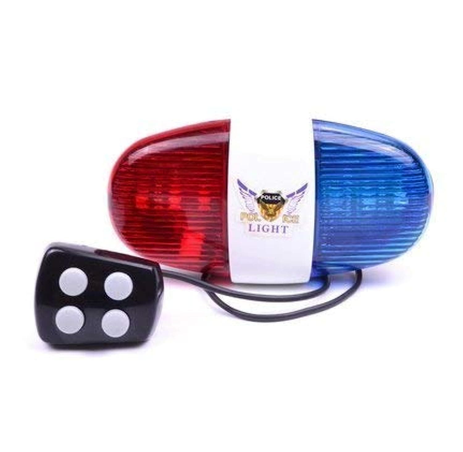 BicyclePolice Sound Light -GAOZHI new police 6-LED Strobe Blue Red Bicycle Safety Light 4 Melody Loud Siren Sound Trumpet Cycling Horn Bells(Batteries Not Included)