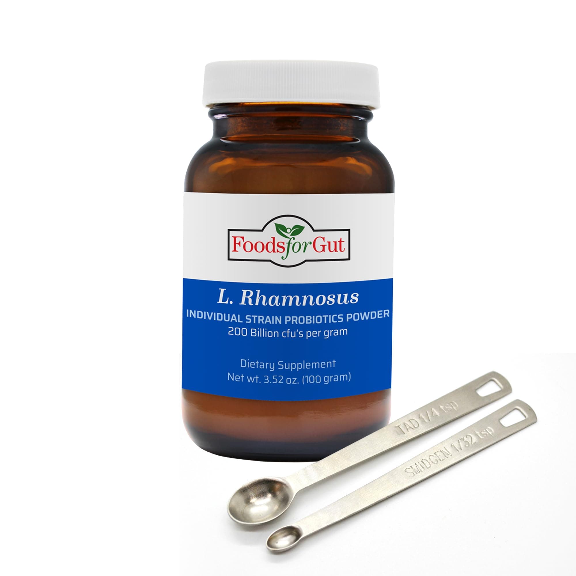Lactobacillus Rhamnosus Probiotic Powder 200 Billion cfu's | Made in USA | No Additives | Direct from Manufacturer | No Third-Party Storage | Immune Support | L. Rhamnosus | 100 Grams (3.52 Oz)