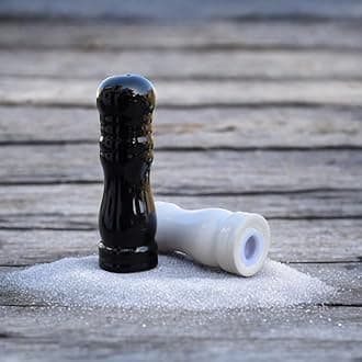 Salt Pepper Set for Dining Table & Kitchen | Ceramic Salt and Pepper Shakers, Salt Pepper Dispenser, Container, Sprinkler | Home | Cafe | Office - 60 ML (Chess)