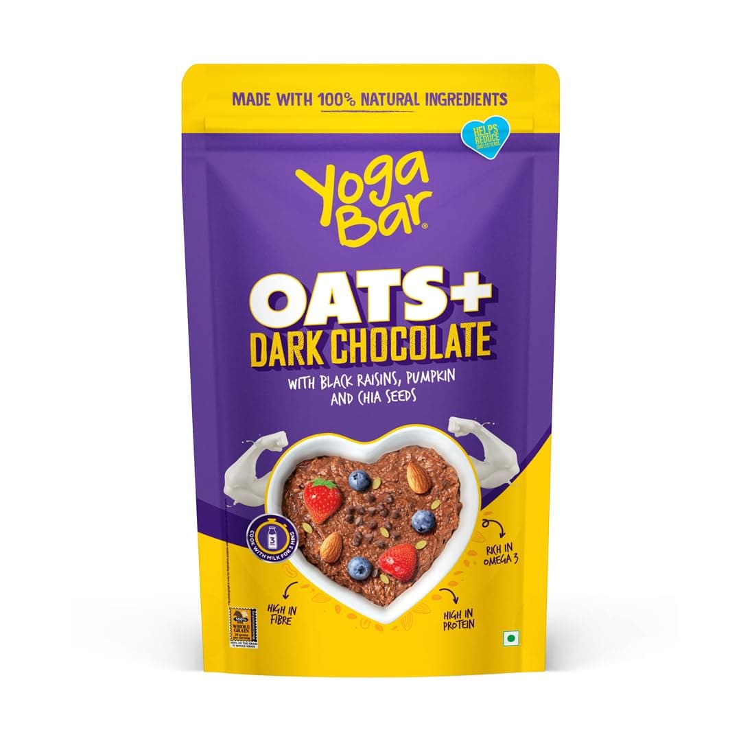 Oats Dark Chocolate 1kg | Healthy Breakfast Cereal Oats High in Protein Now with Black Raisins