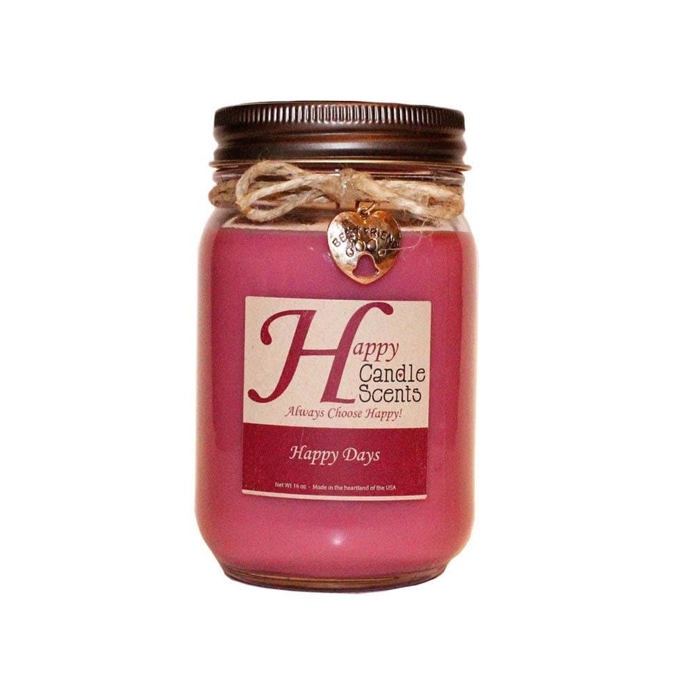 Happy Candle Scents "Happy Days" 16 oz Mason Jar Candle
