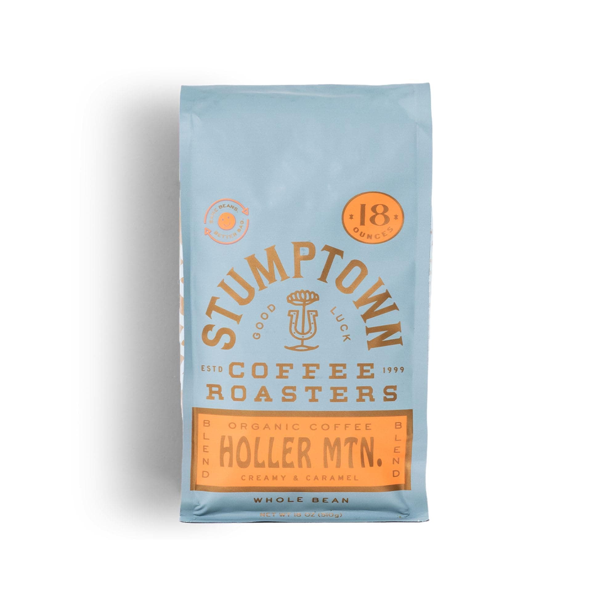 Medium Roast Organic Whole Bean Coffee, 100% Arabica Coffee - Holler Mountain 18 Ounce Bag with Flavor Notes of Citrus Zest, Caramel and Hazelnut