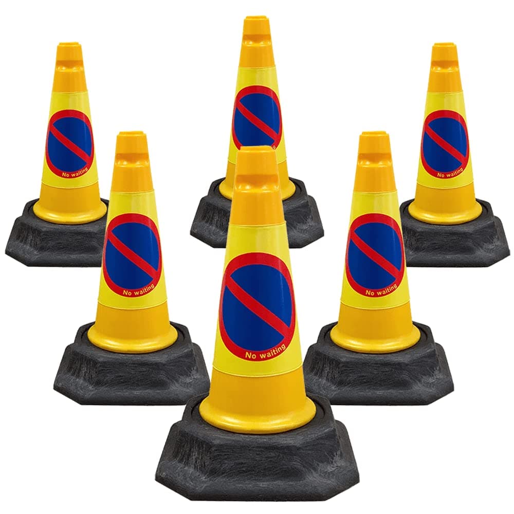 Traffic Cone No Parking/No Waiting Pack Of 6