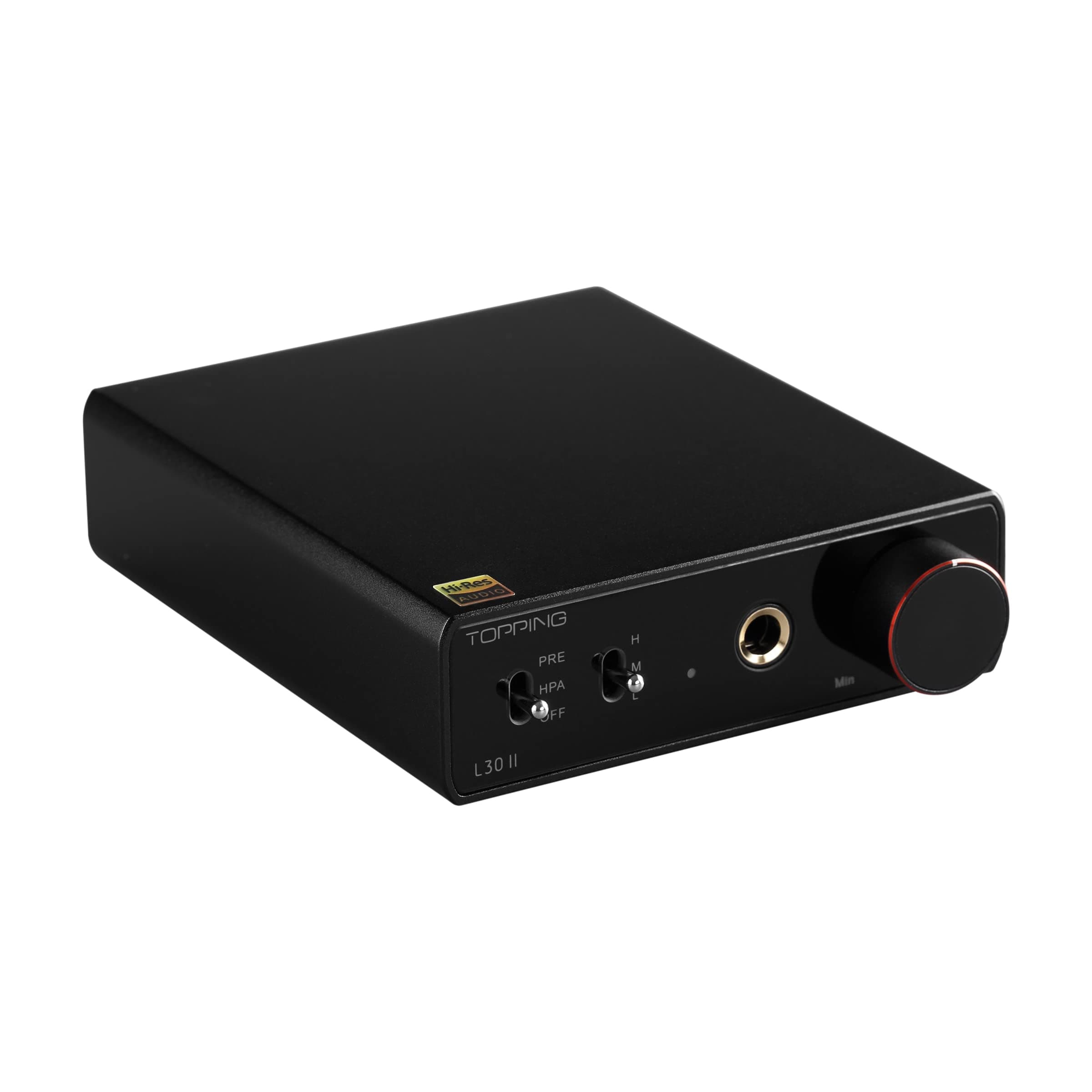 L30II NFCA Linear Headphone Amp - 6.35mm Jack 3.5mm Adaptor RCA Input and Output 37Vpp high Output Voltage Mini HiFi Amp Audio Hi-Res Preamplifier (Black)