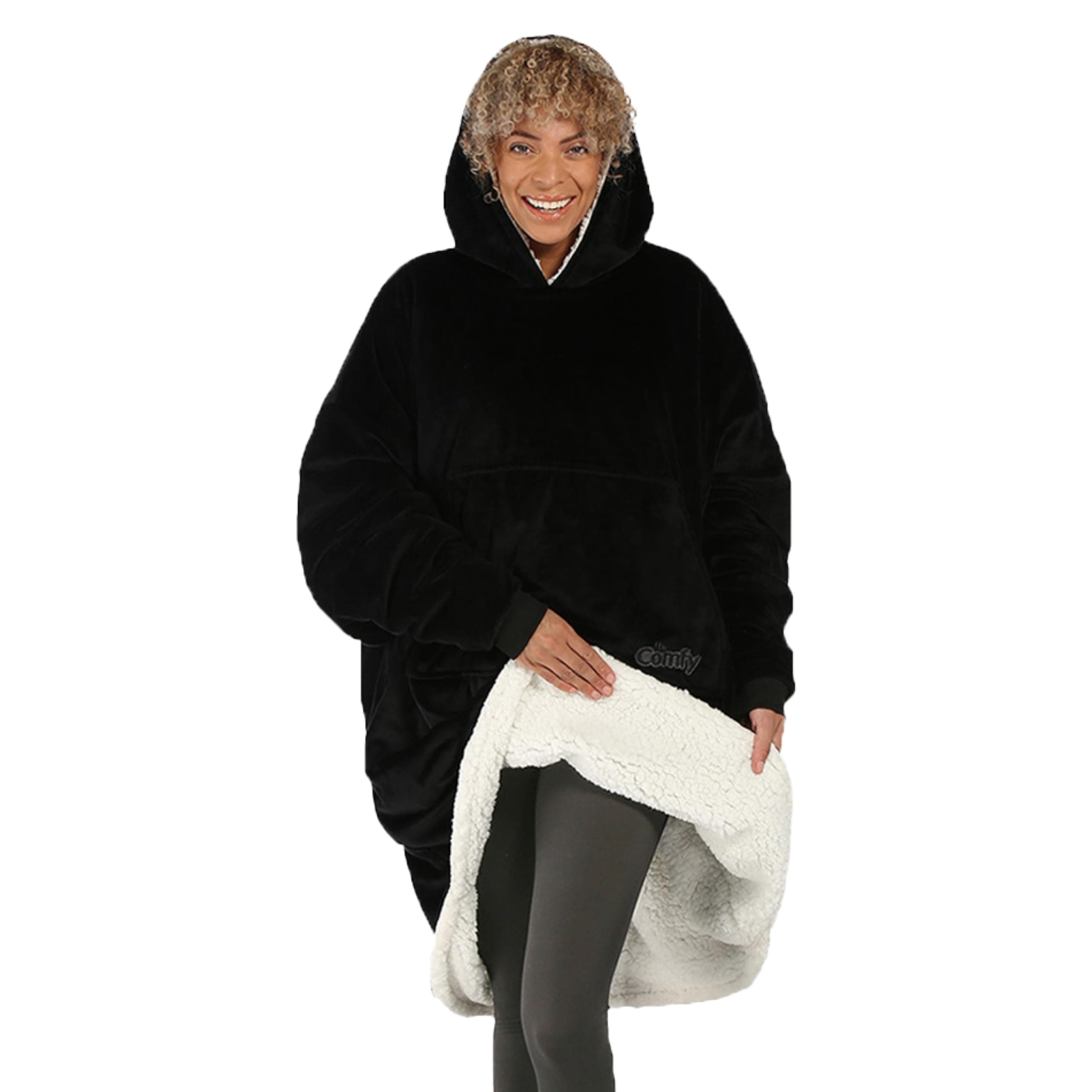 Original | From Shark Tank | Patented | Oversized Sherpa Wearable Blanket Hoodie| Gift for Women & Men | One Size